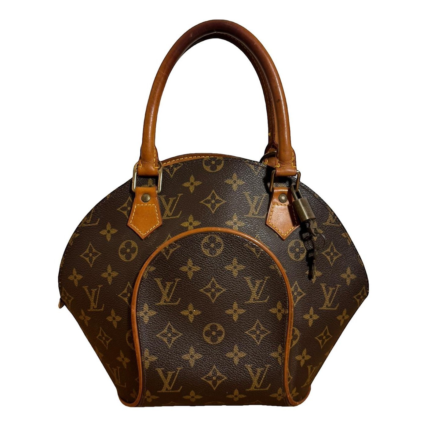 Ellipse leather handbag