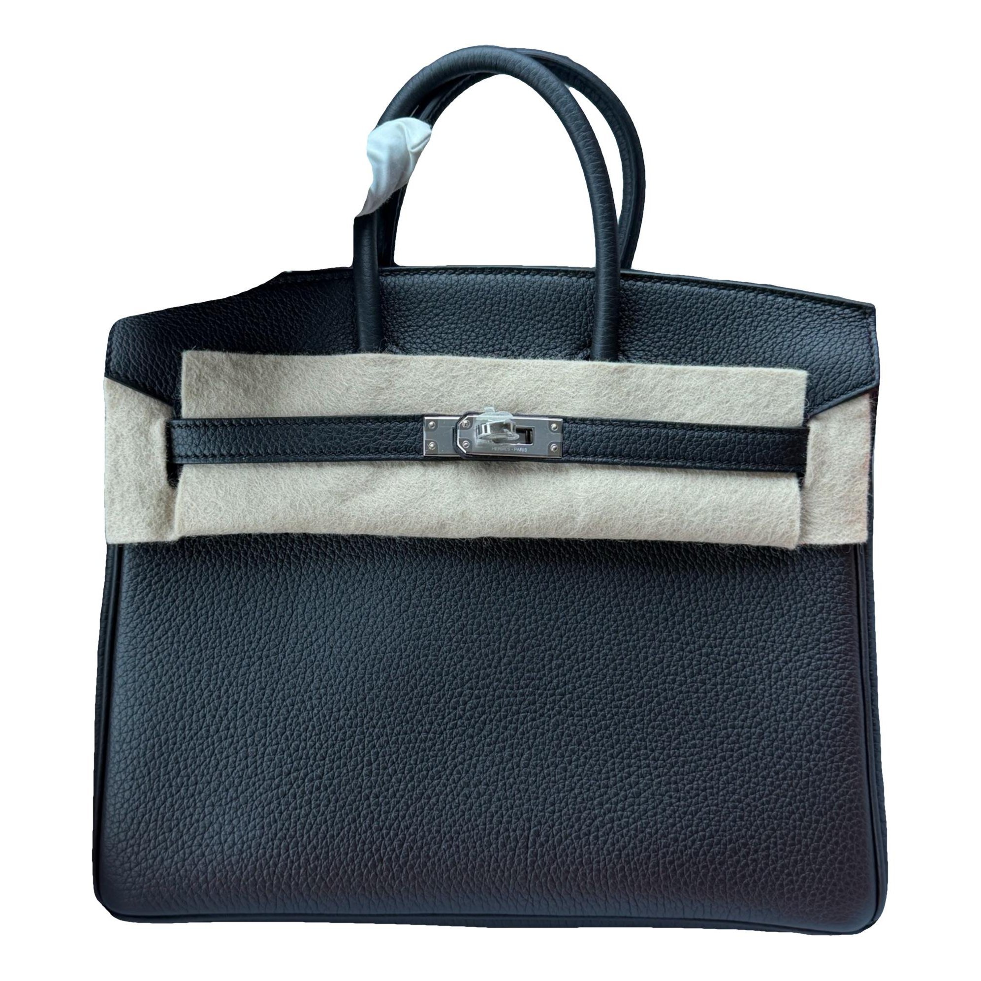 Hermes Birkin 25 Handbag Black Togo Leather