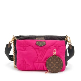 Louis Vuitton Pink and Black Monogram Econyl Nylon Maxi Multi Pochette Gold Hardware, 2021