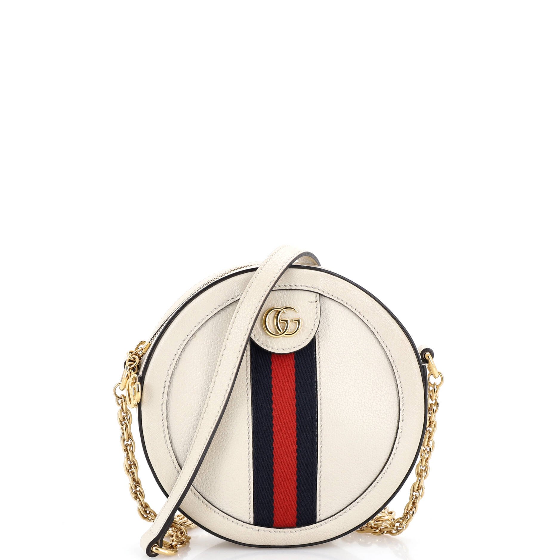 Ophidia Round Shoulder Bag Leather Mini