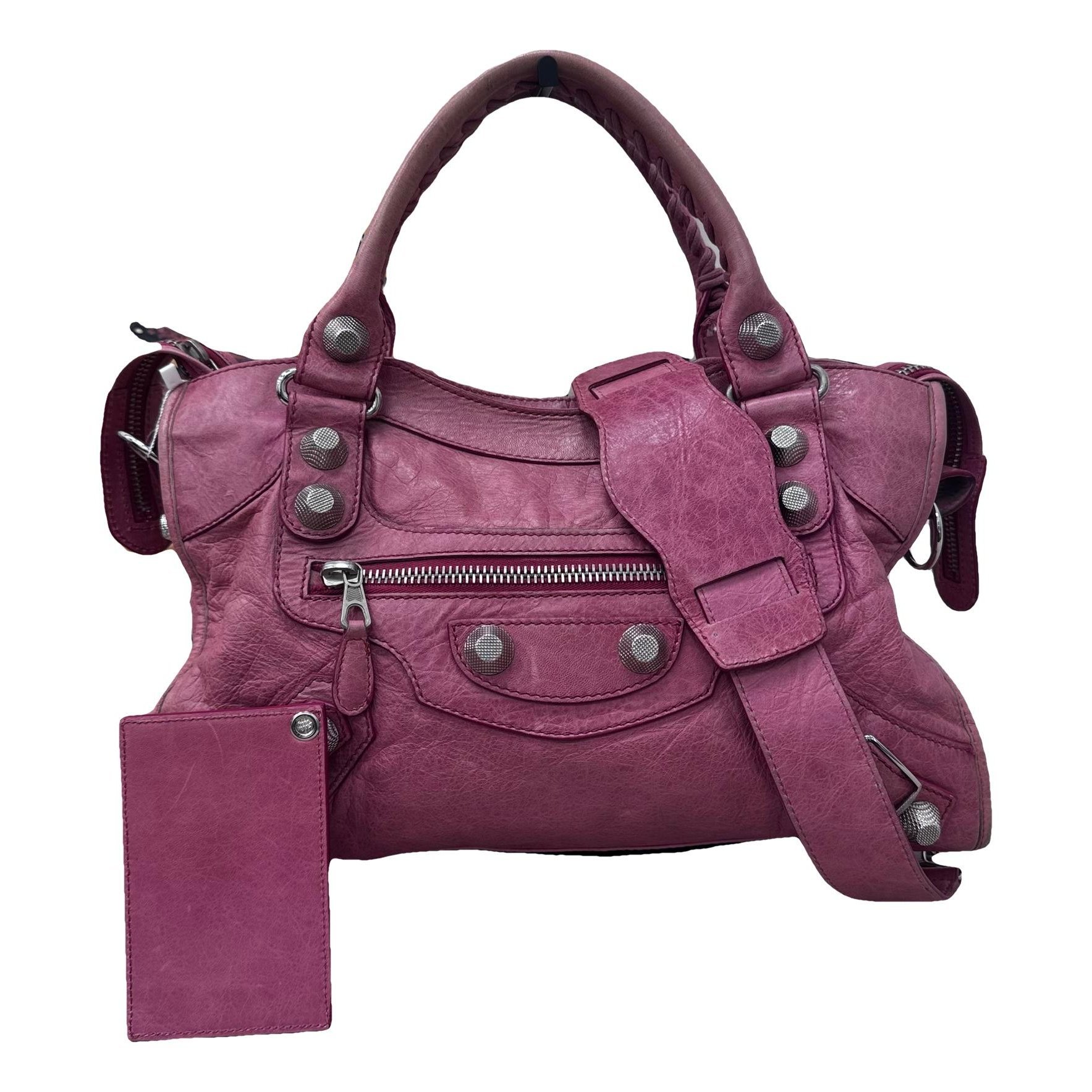 City leather handbag