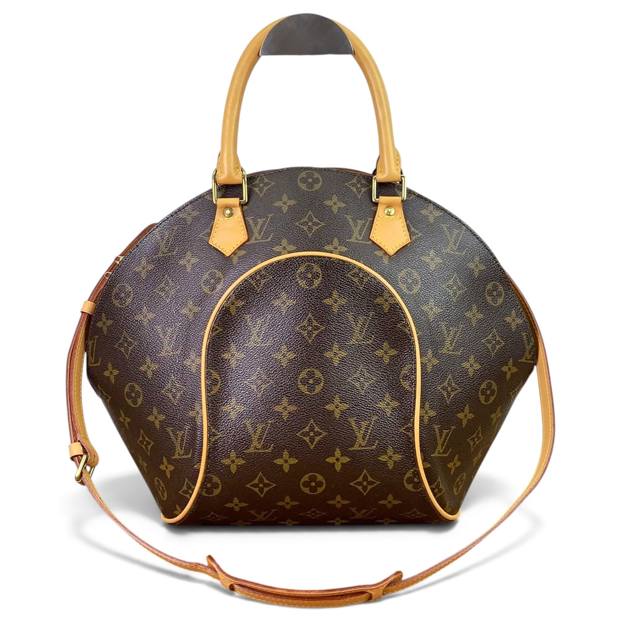 Ellipse leather crossbody bag