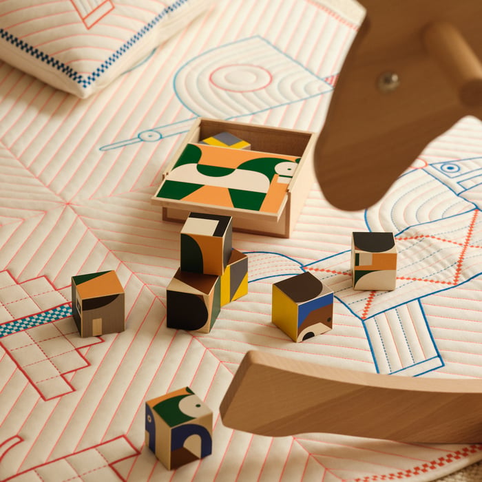 Multicolore Animaux Blocks Cube Game