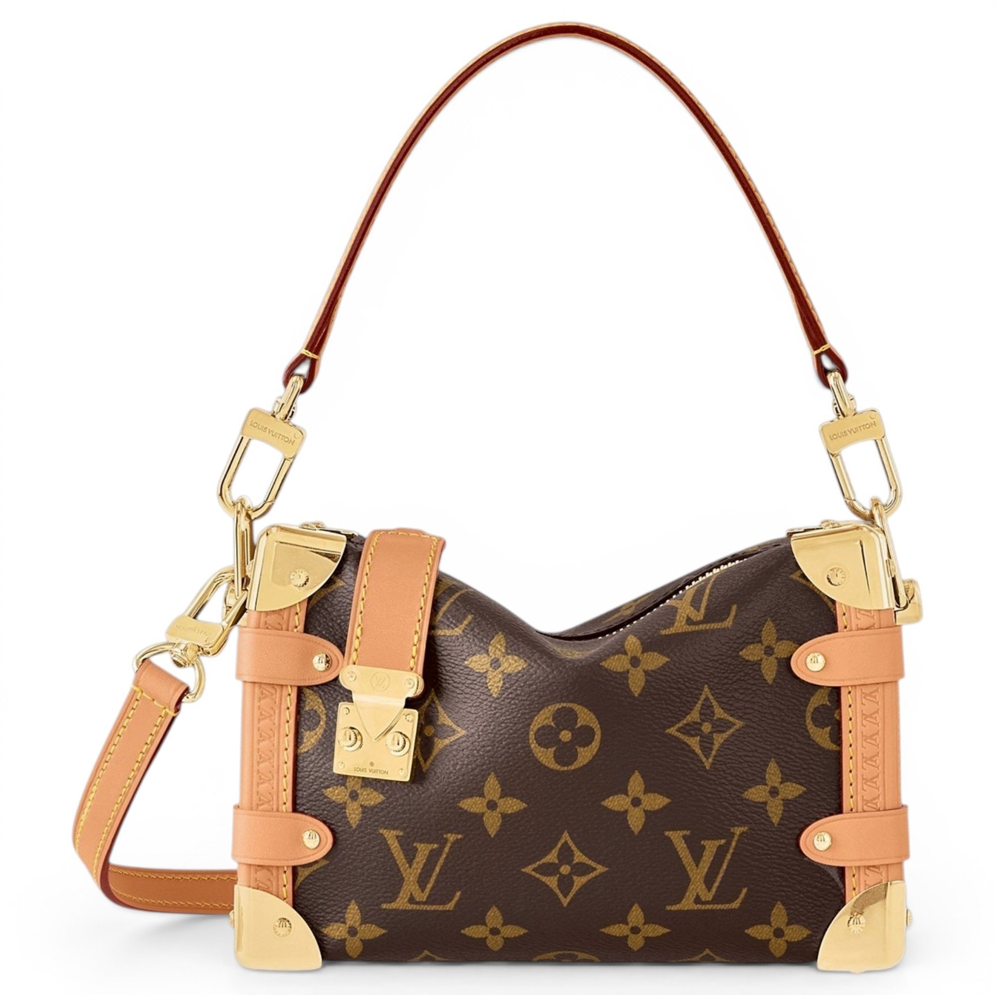Side Trunk leather handbag