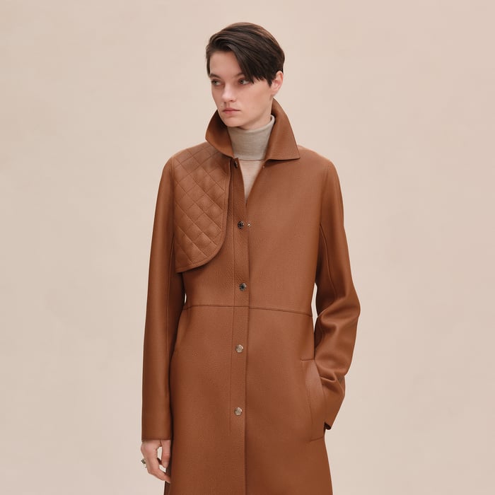 Marron Fauve Trench Coat