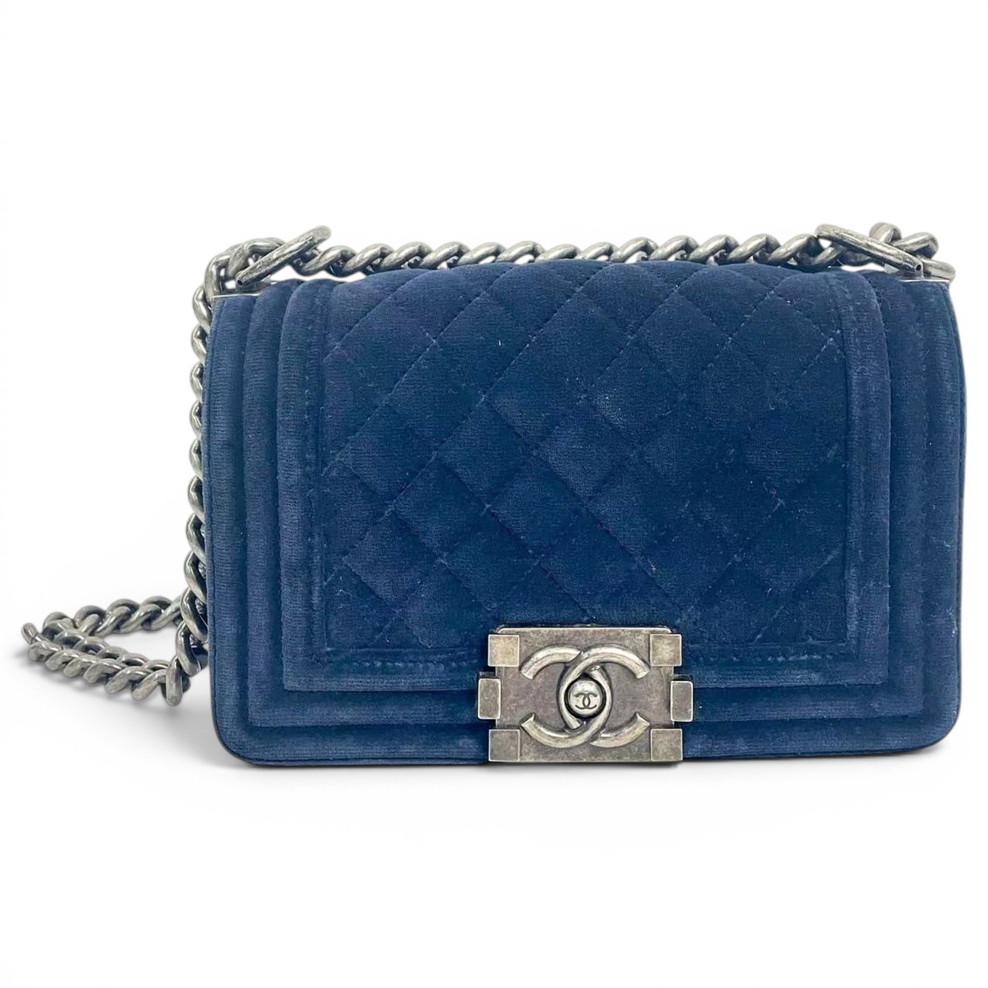 Boy velvet handbag