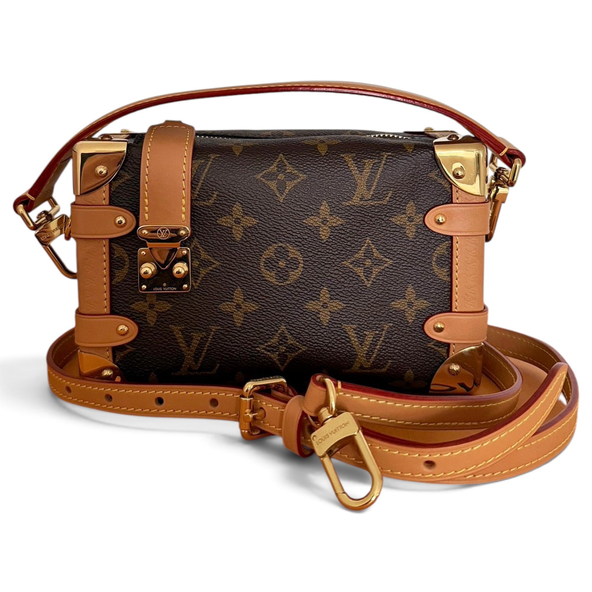 Side Trunk leather handbag