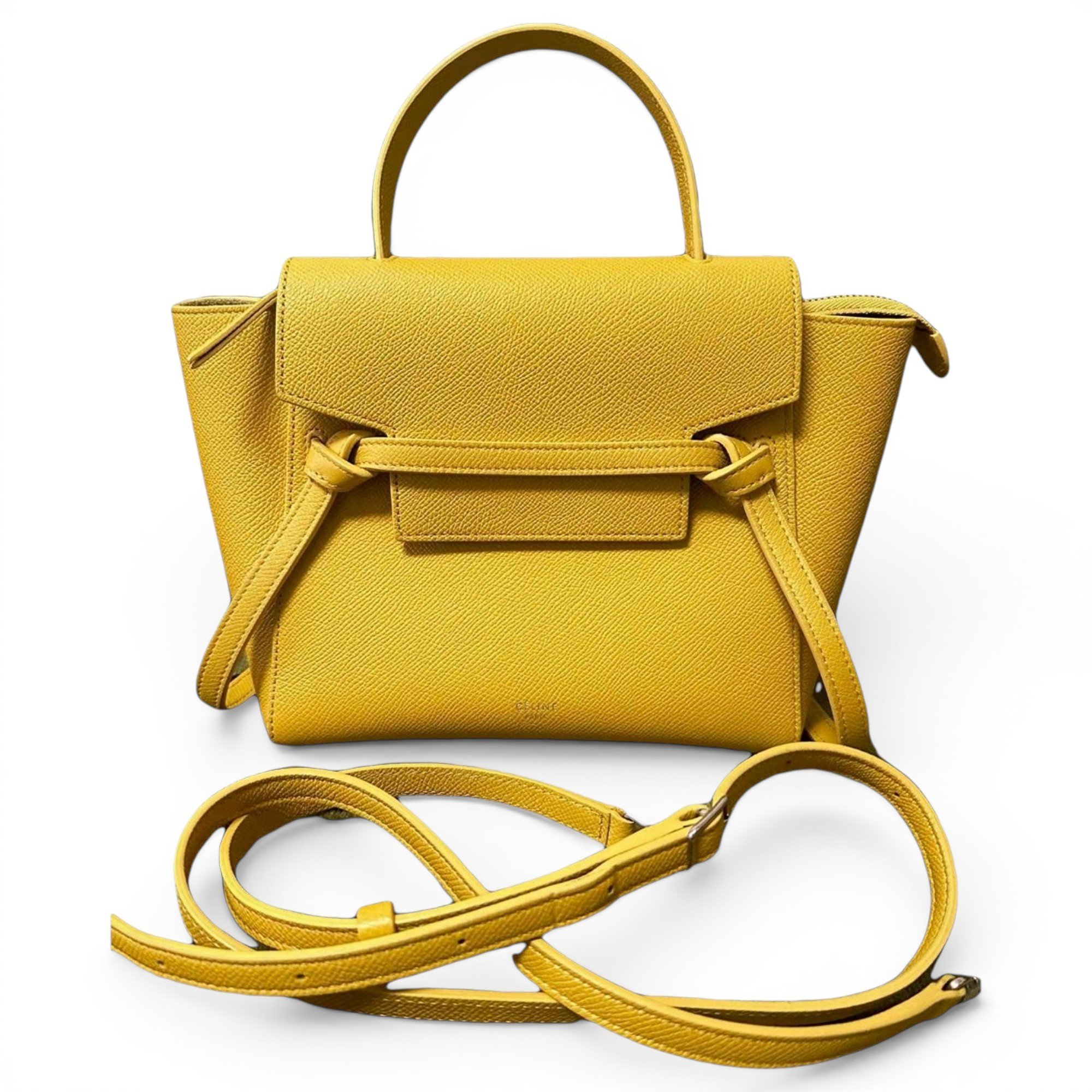 Belt leather handbag