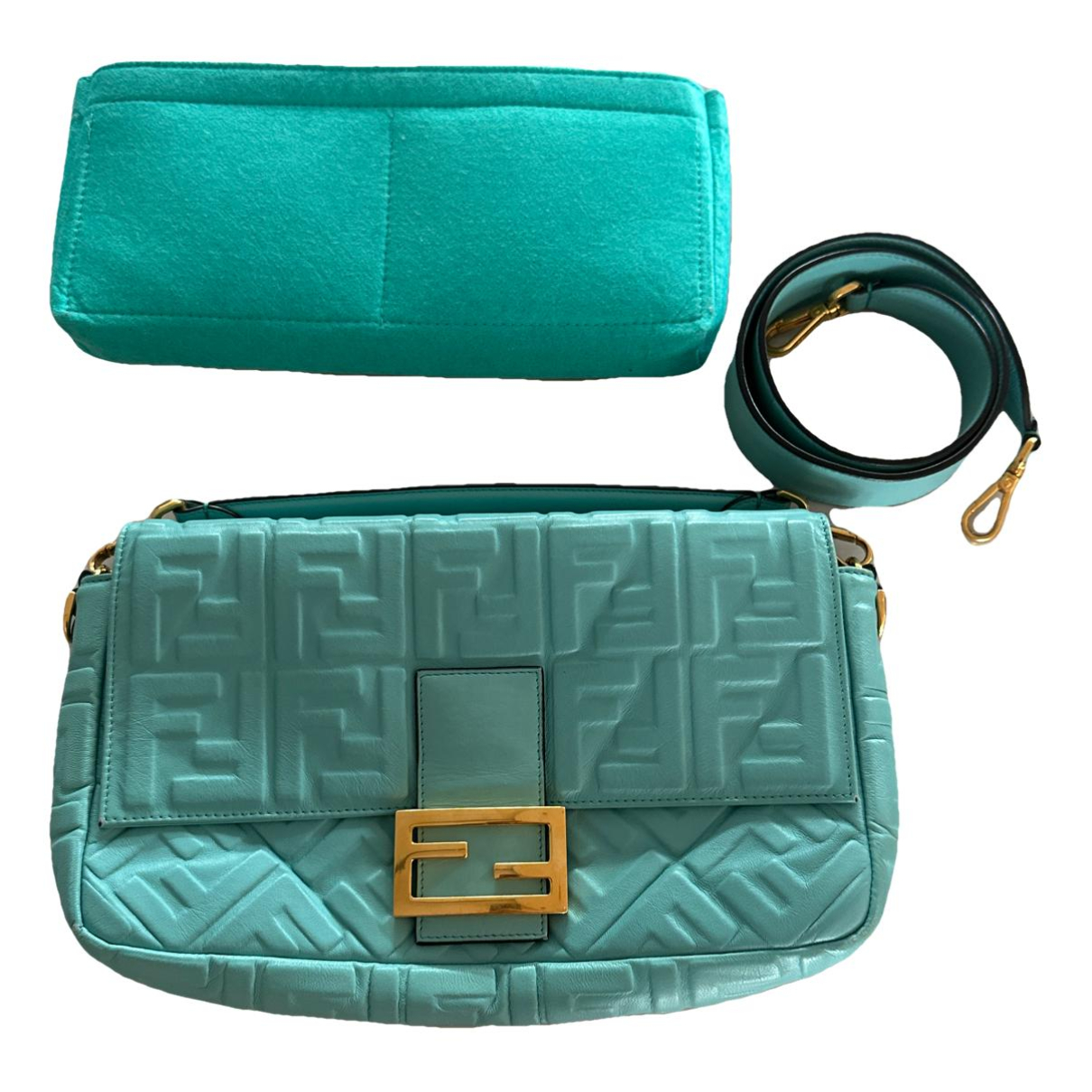Baguette leather handbag