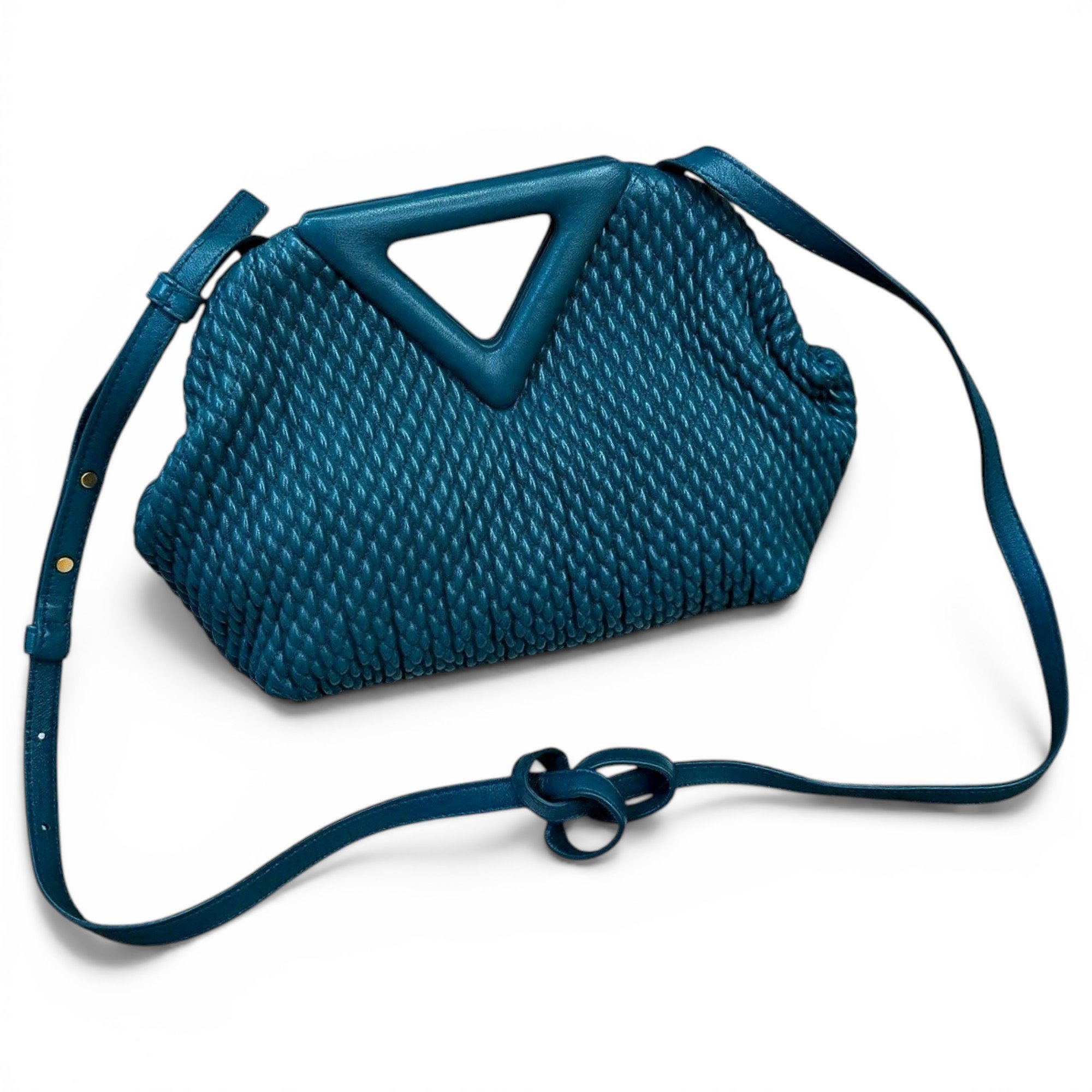 Point leather handbag