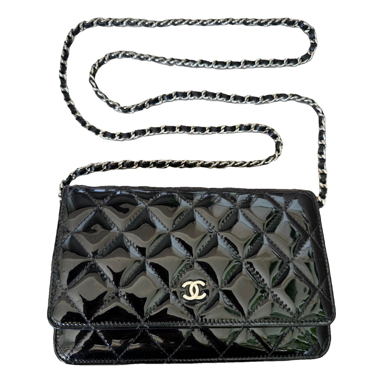Patent leather handbag