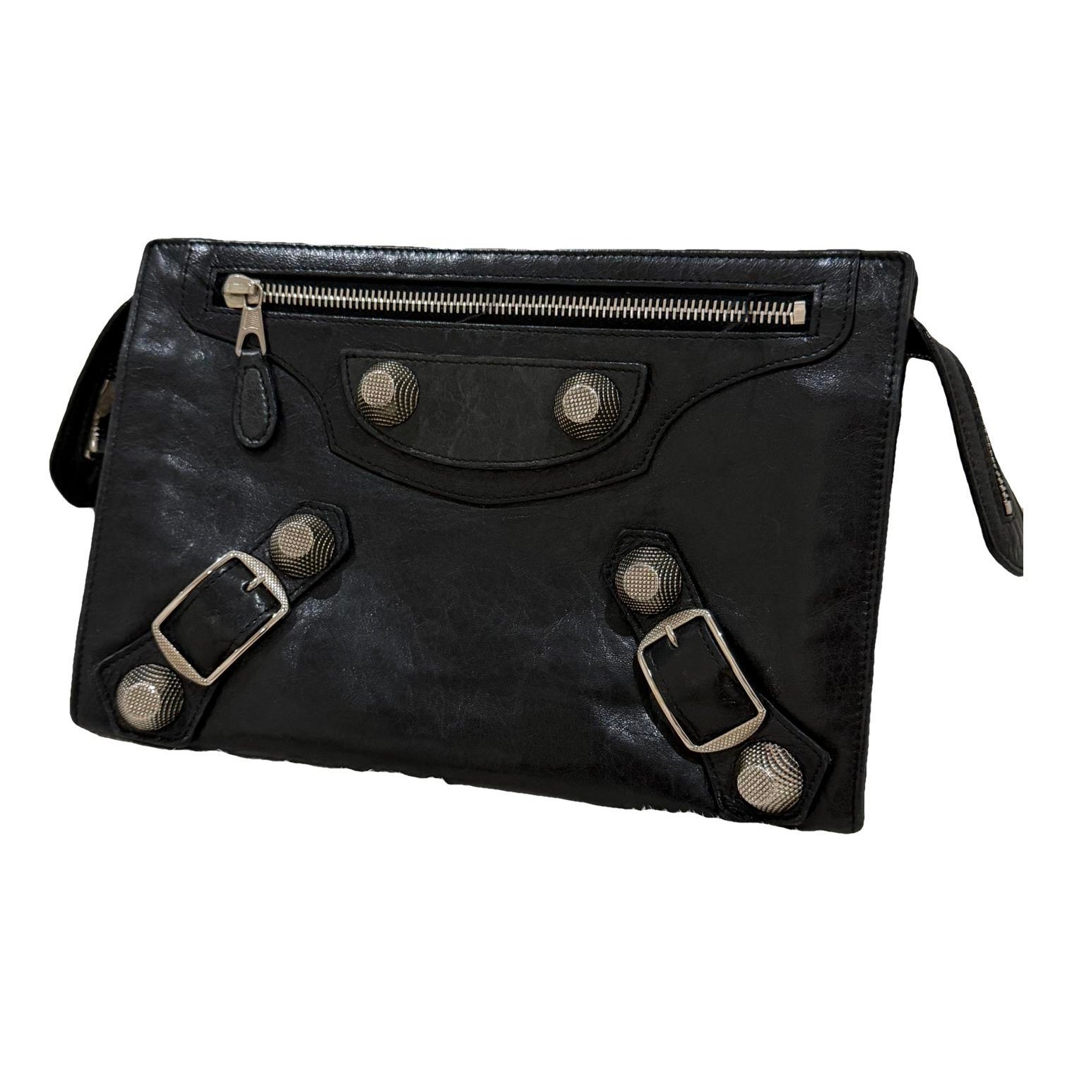 Envelop leather clutch bag