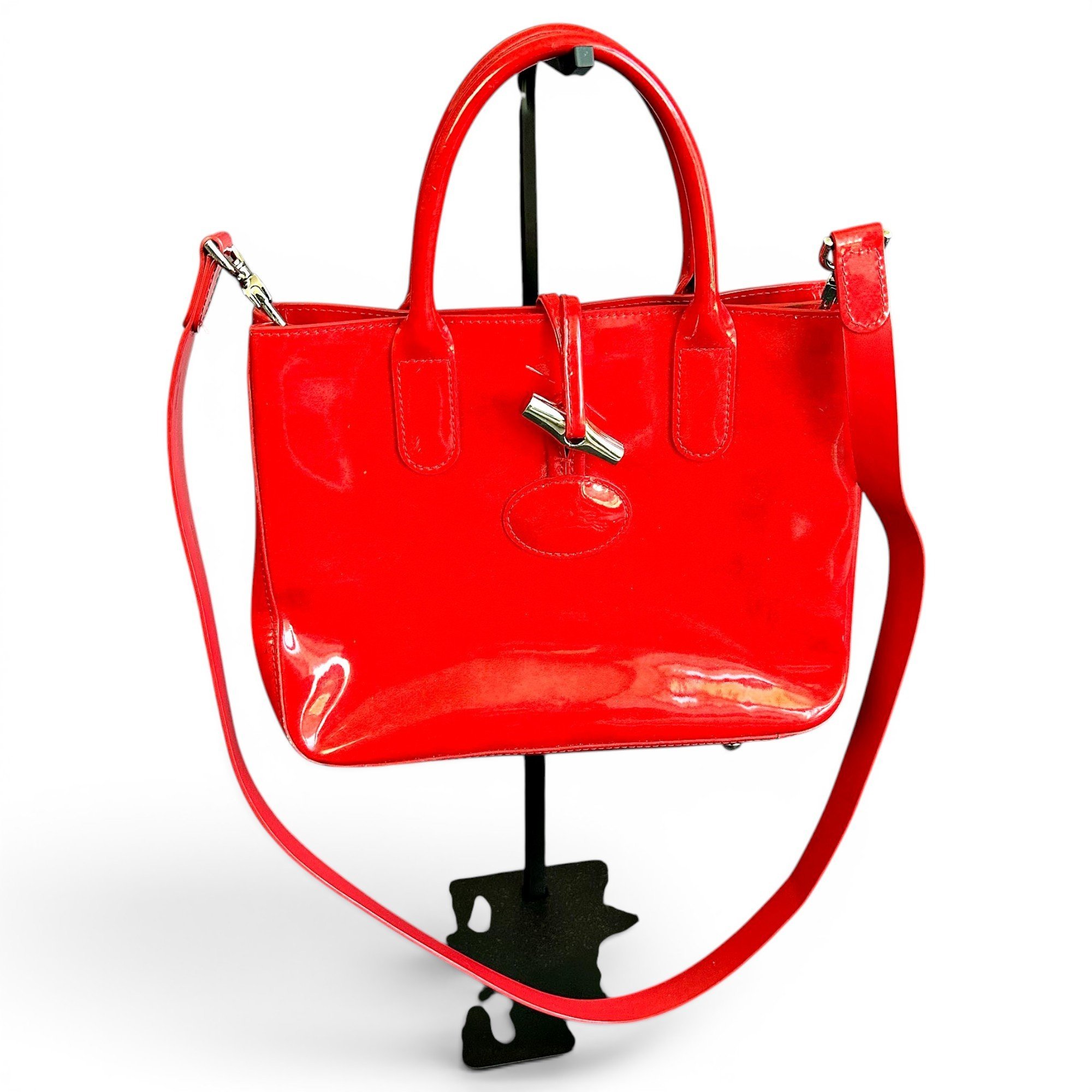 Roseau patent leather handbag