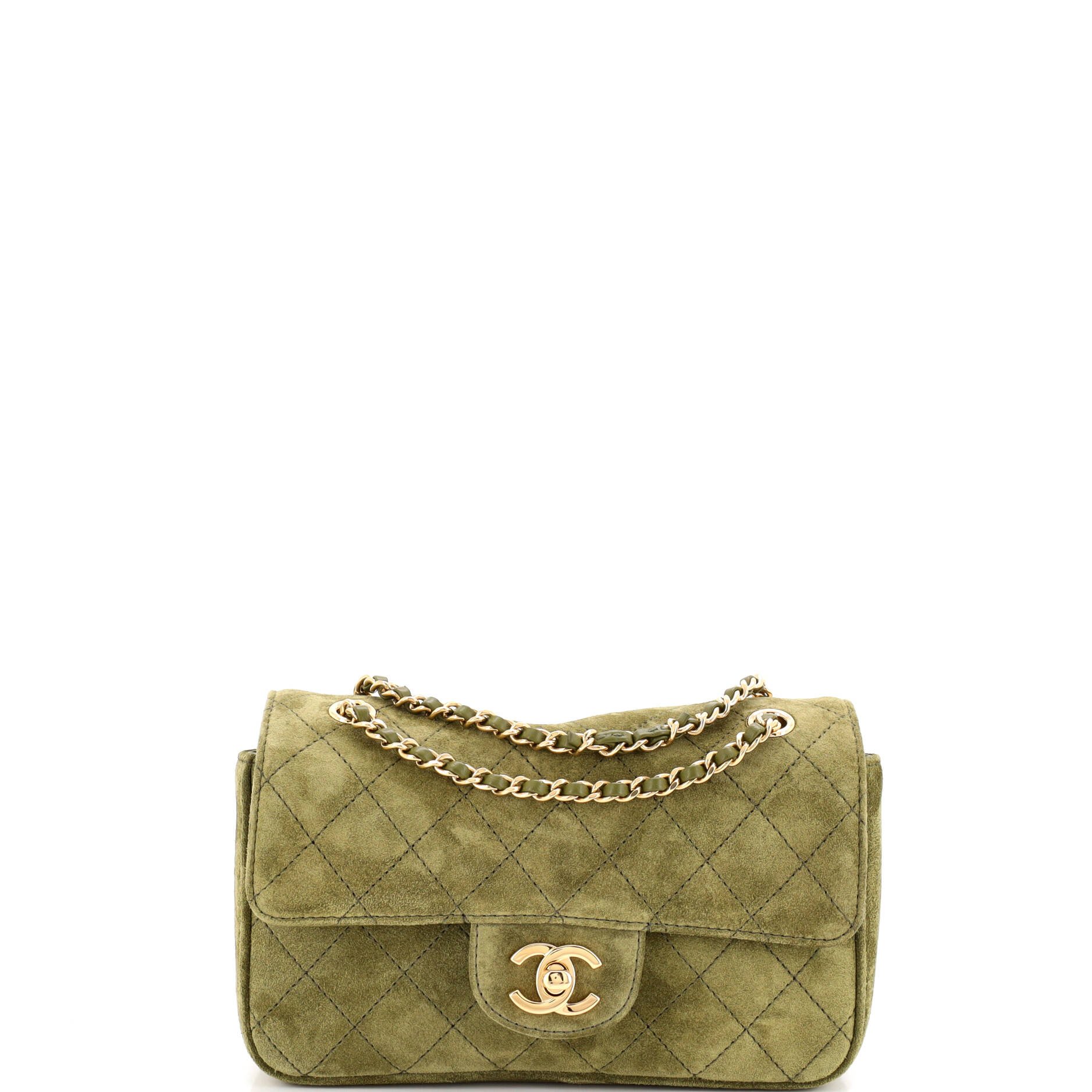 Souplissimo Maxi Flap Bag Quilted Suede Mini