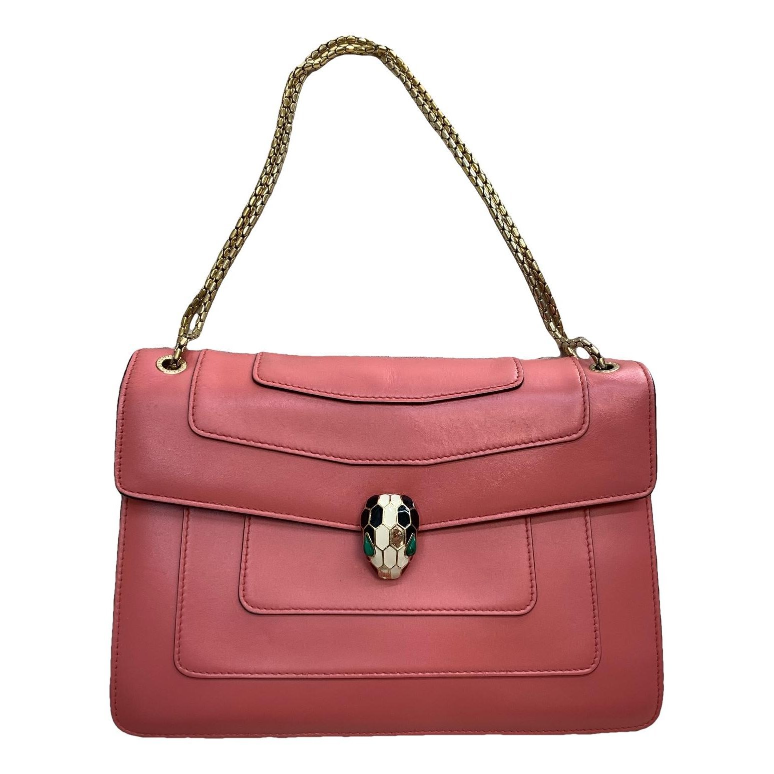 Serpenti leather handbag
