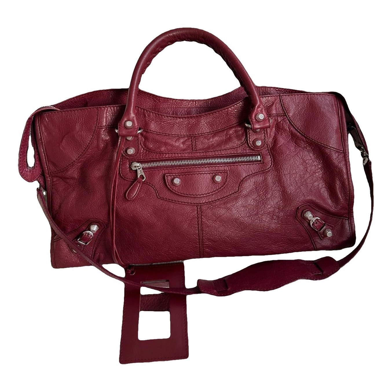 City leather handbag