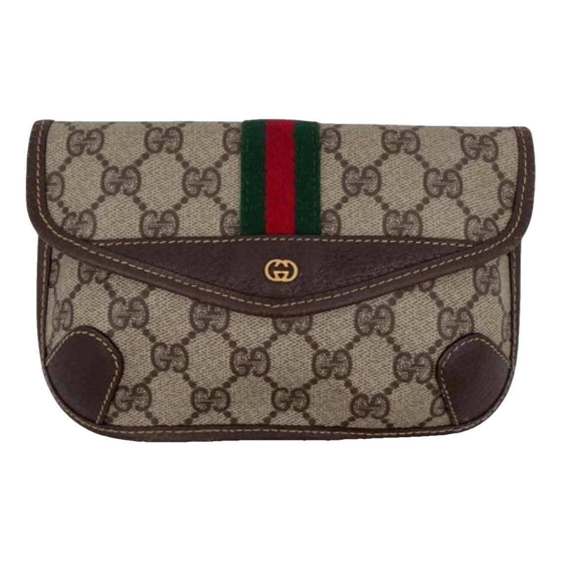 Leather clutch bag