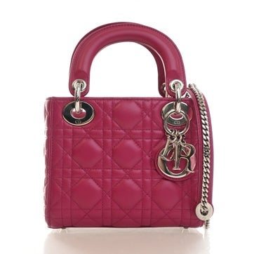Calfskin Lady Dior Top Handle Bag Mini