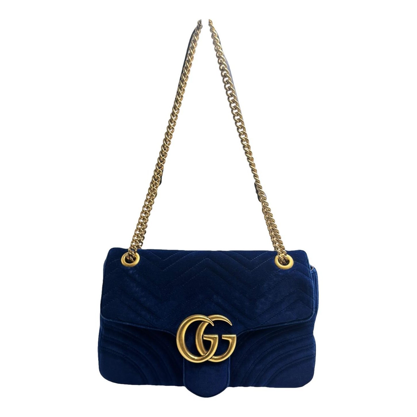 GG Marmont Chain Flap velvet crossbody bag