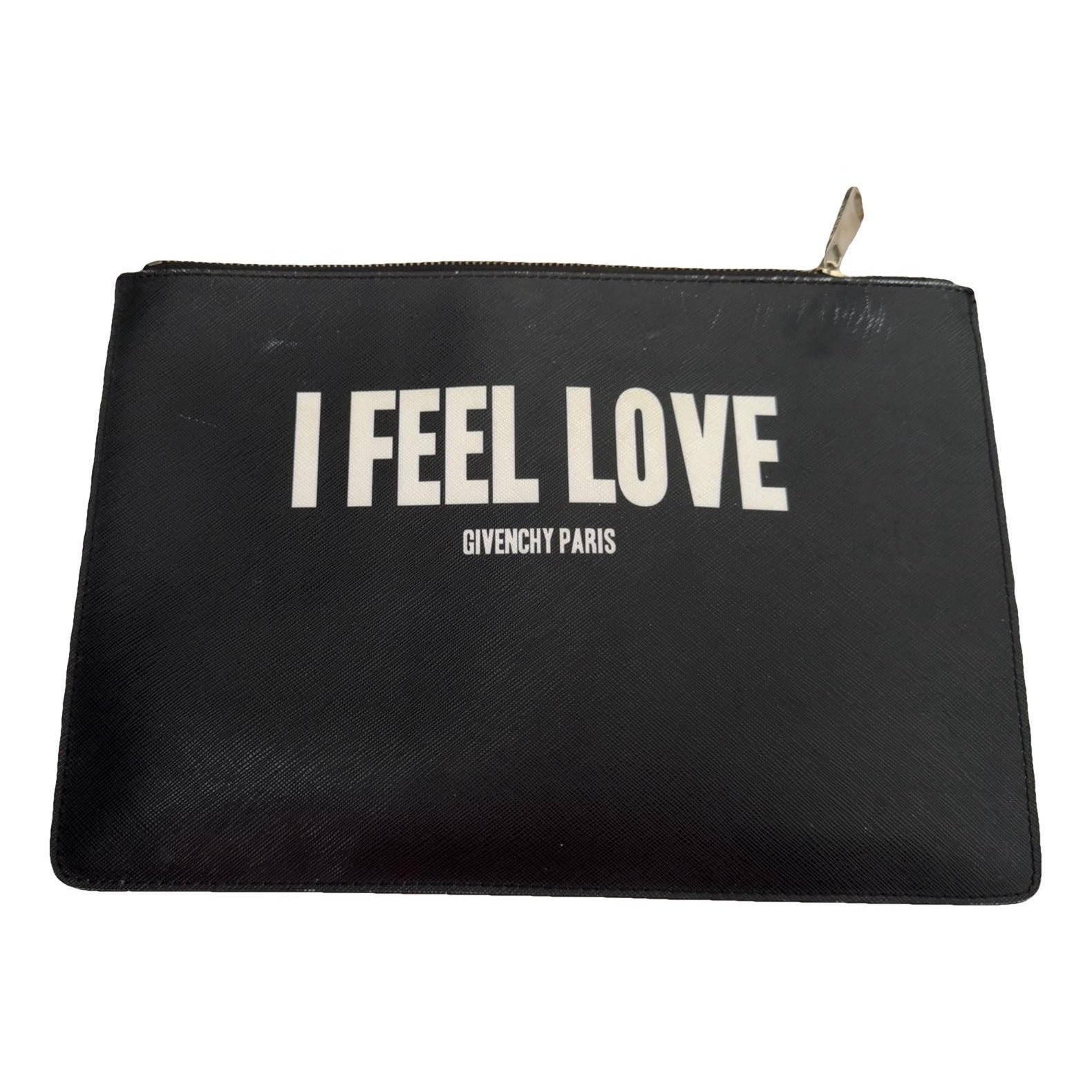 Leather clutch bag