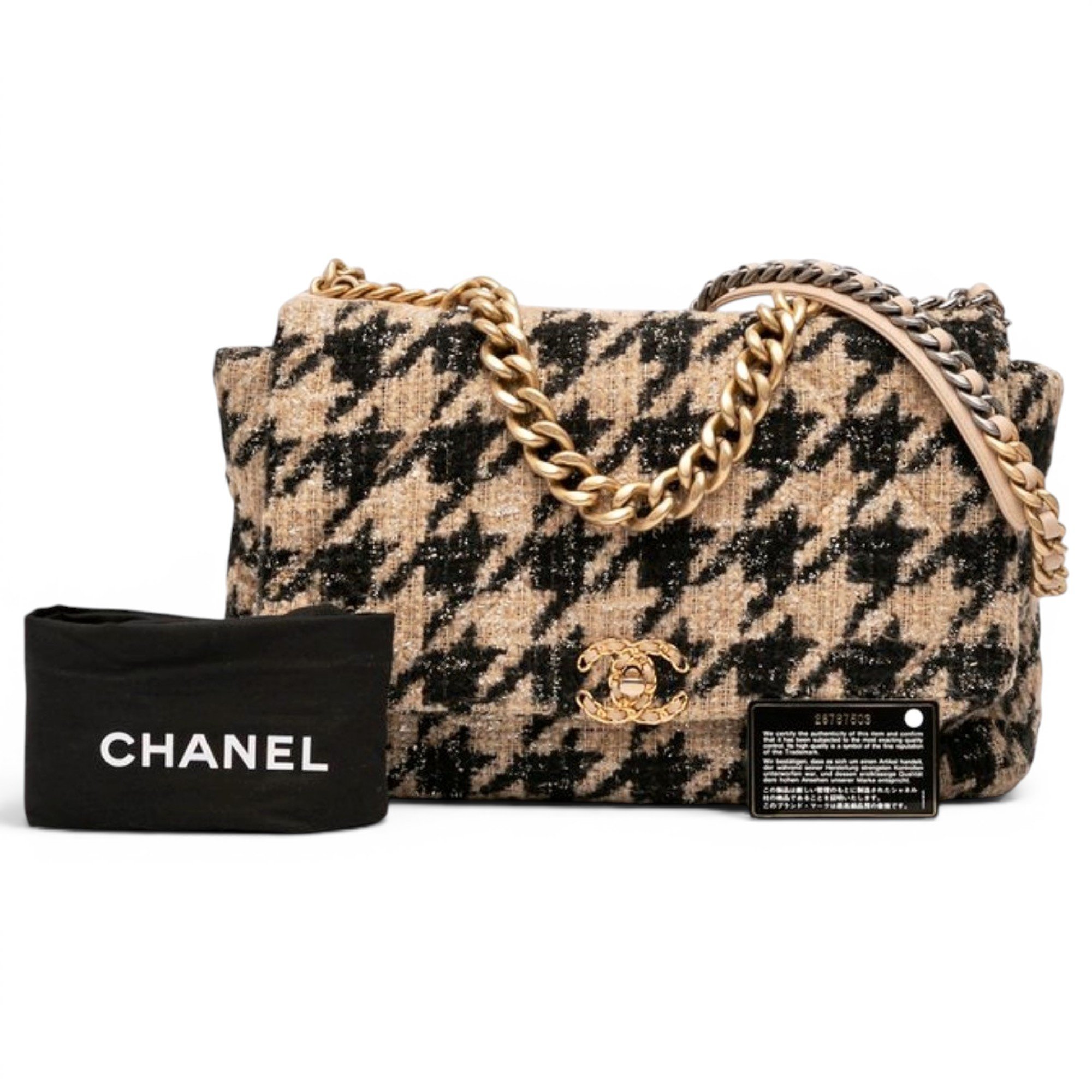 Chanel 19 tweed handbag