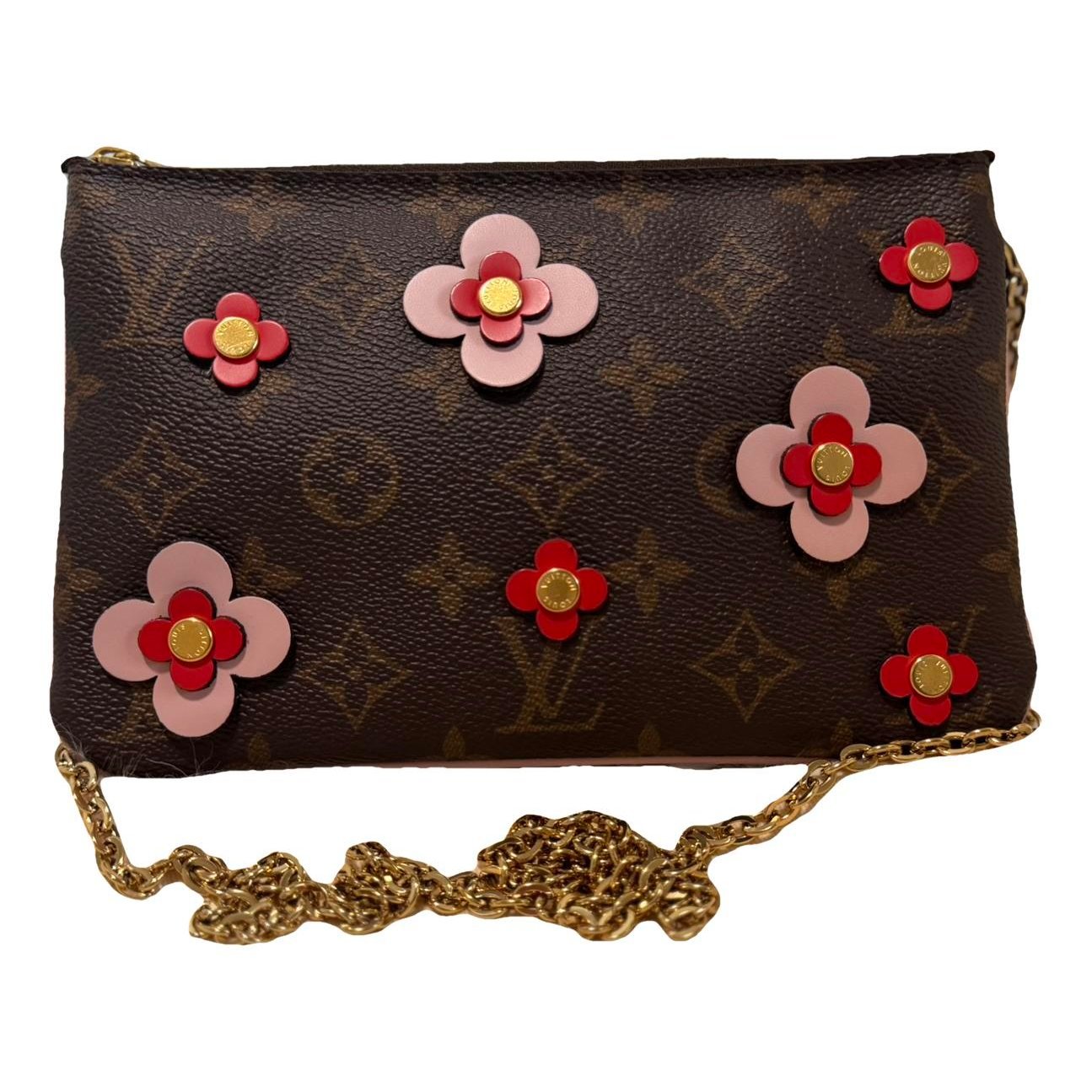 Double zip leather handbag