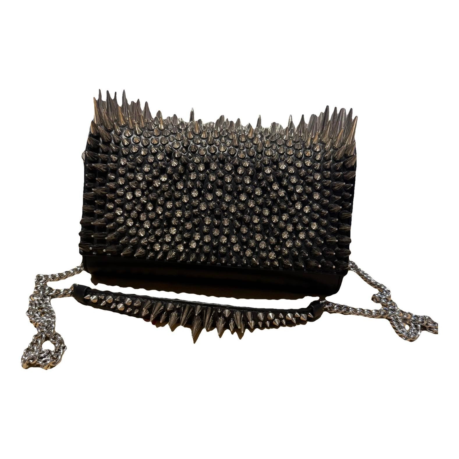 Leather clutch bag