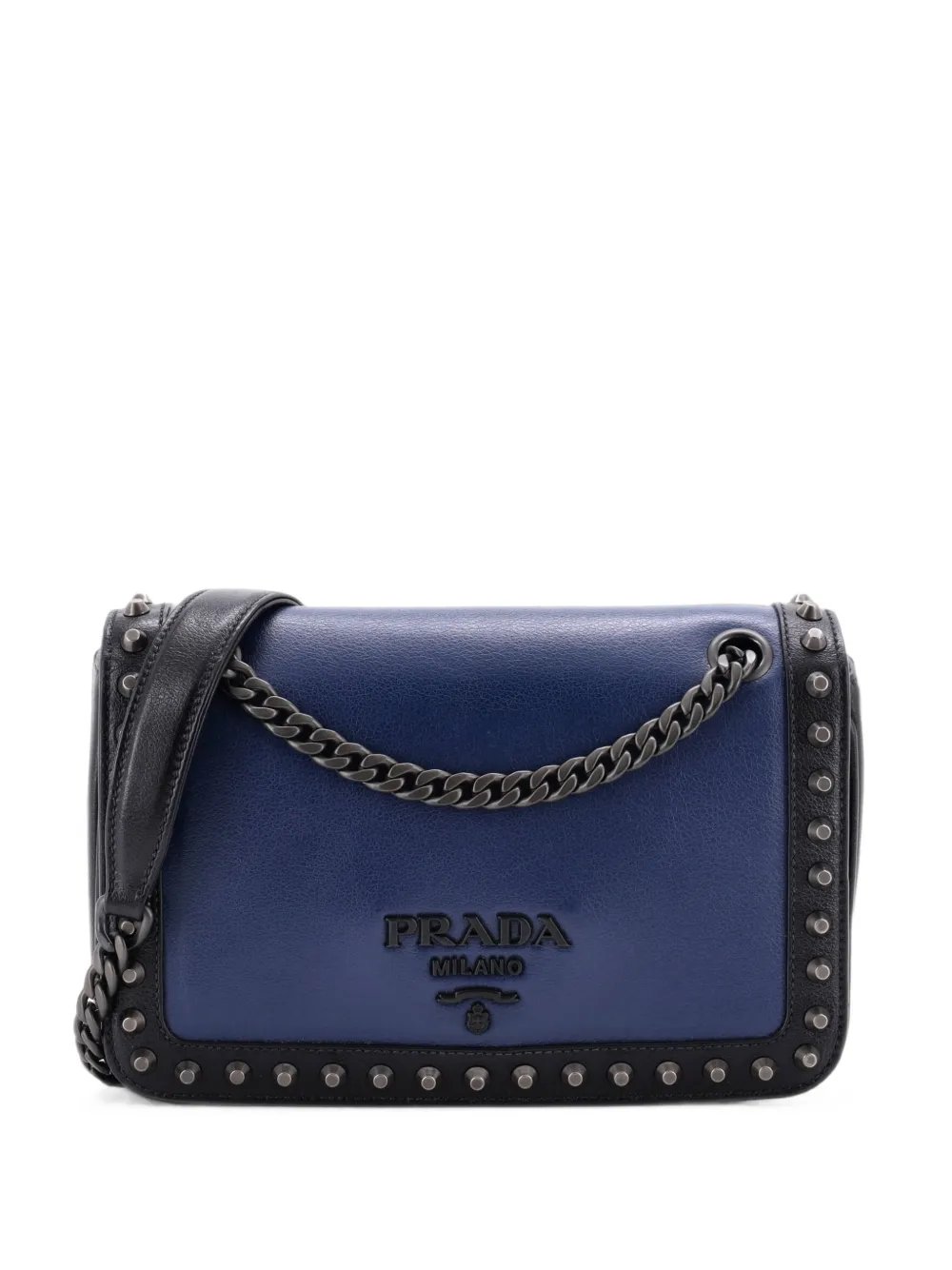 Chain Flap Bag Studded Glace Calf Small crossbody bag