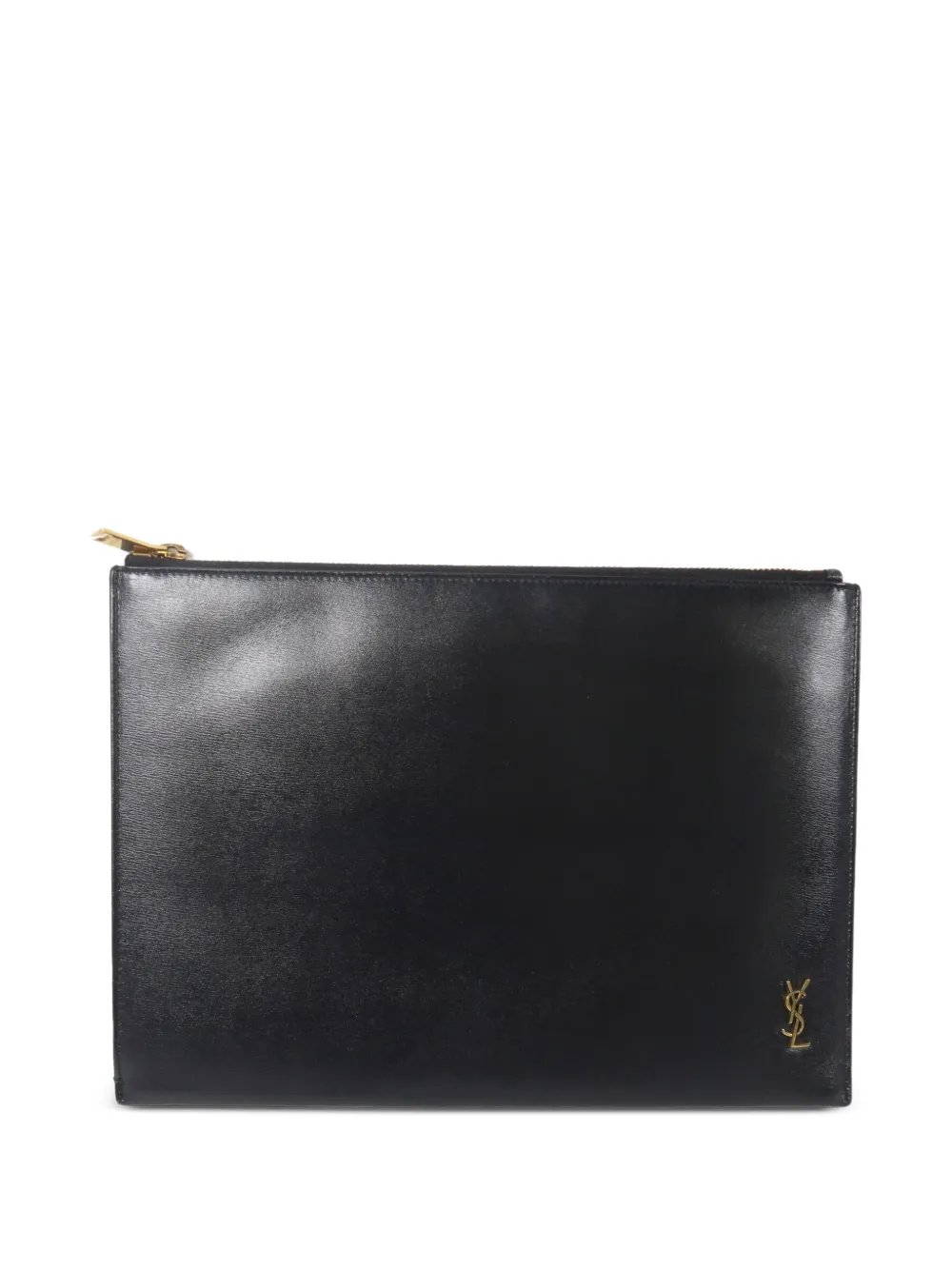 logo-appliqué clutch bag