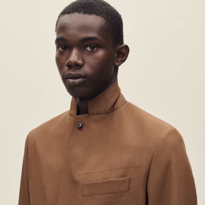 Caramel "Surpiqures H" Stadium Relax Jacket