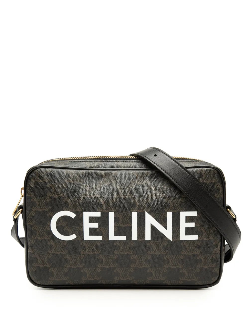 2023 Medium Triomphe Coated Canvas Logo crossbody bag