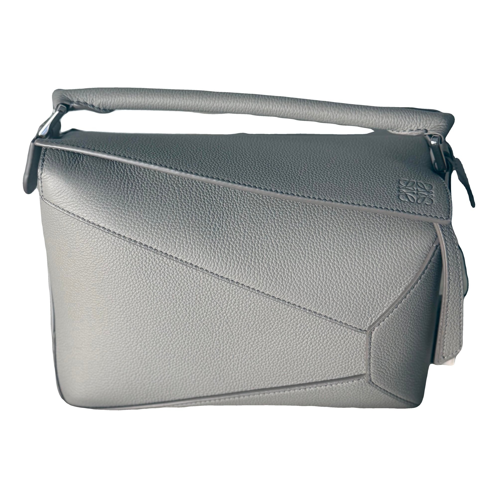 Puzzle leather handbag