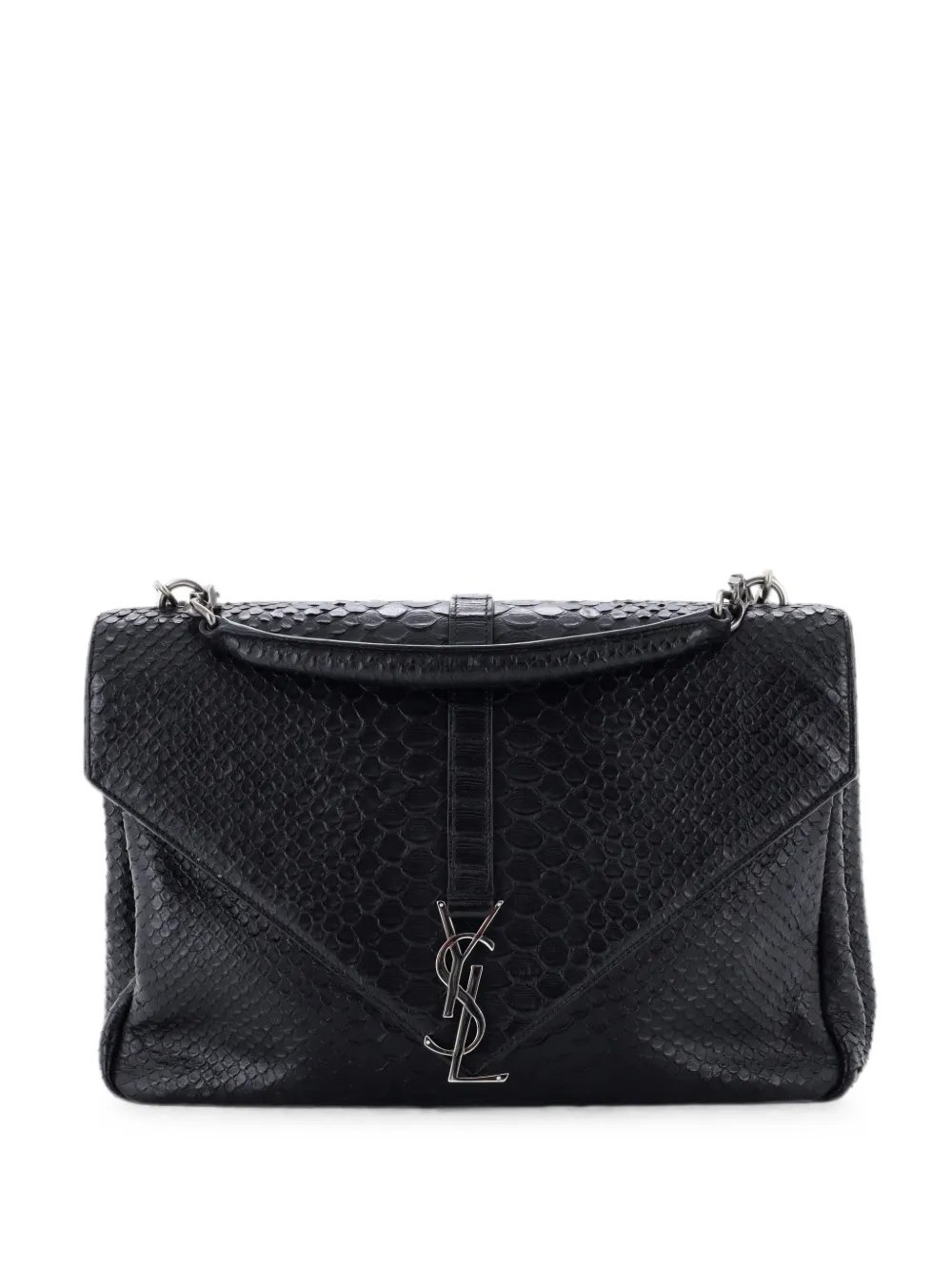 Saint Laurent Classic Monogram College Bag Python Embossed Leather Large satchel