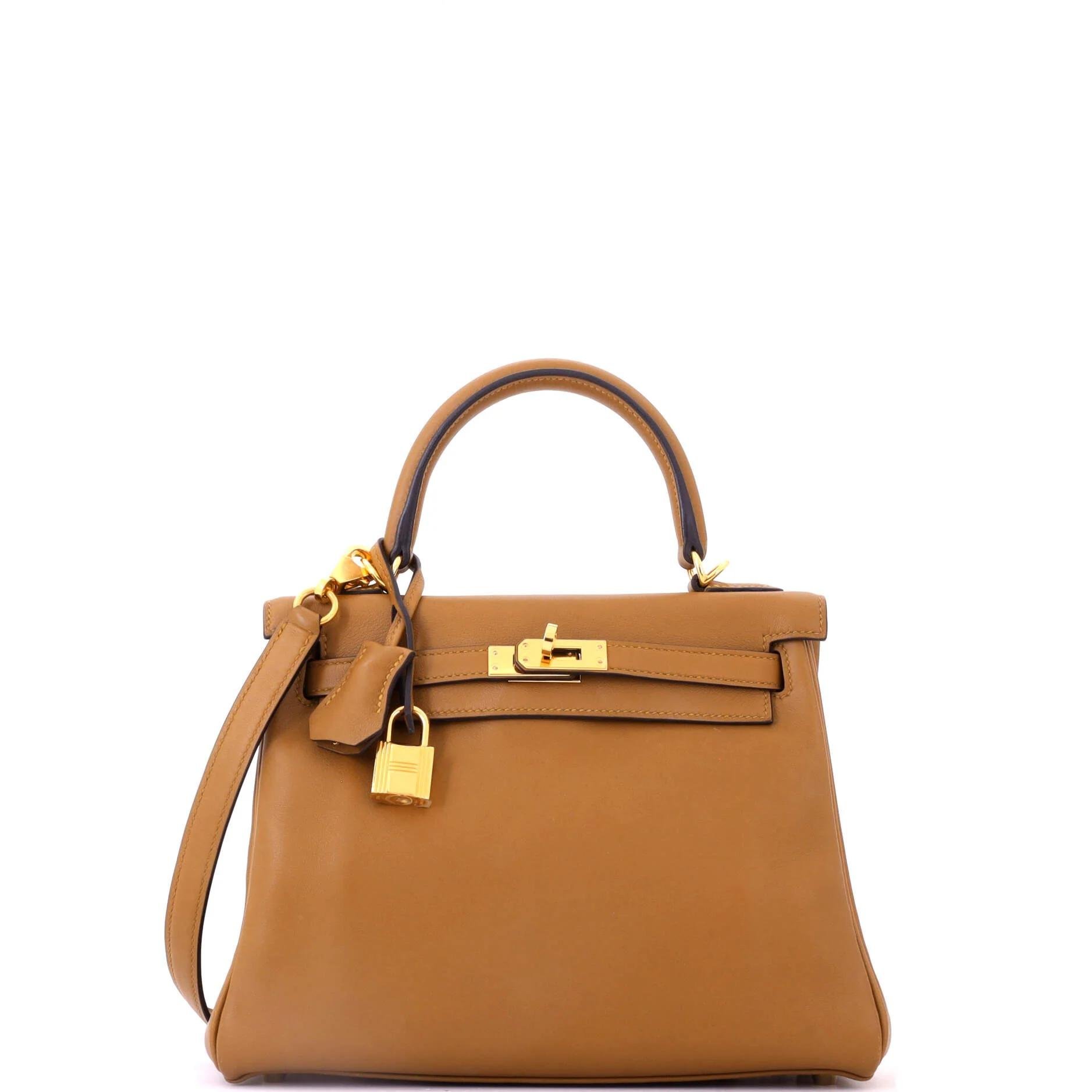 Hermes Kelly 25 Handbag Bronze Dore Swift Leather 2019
