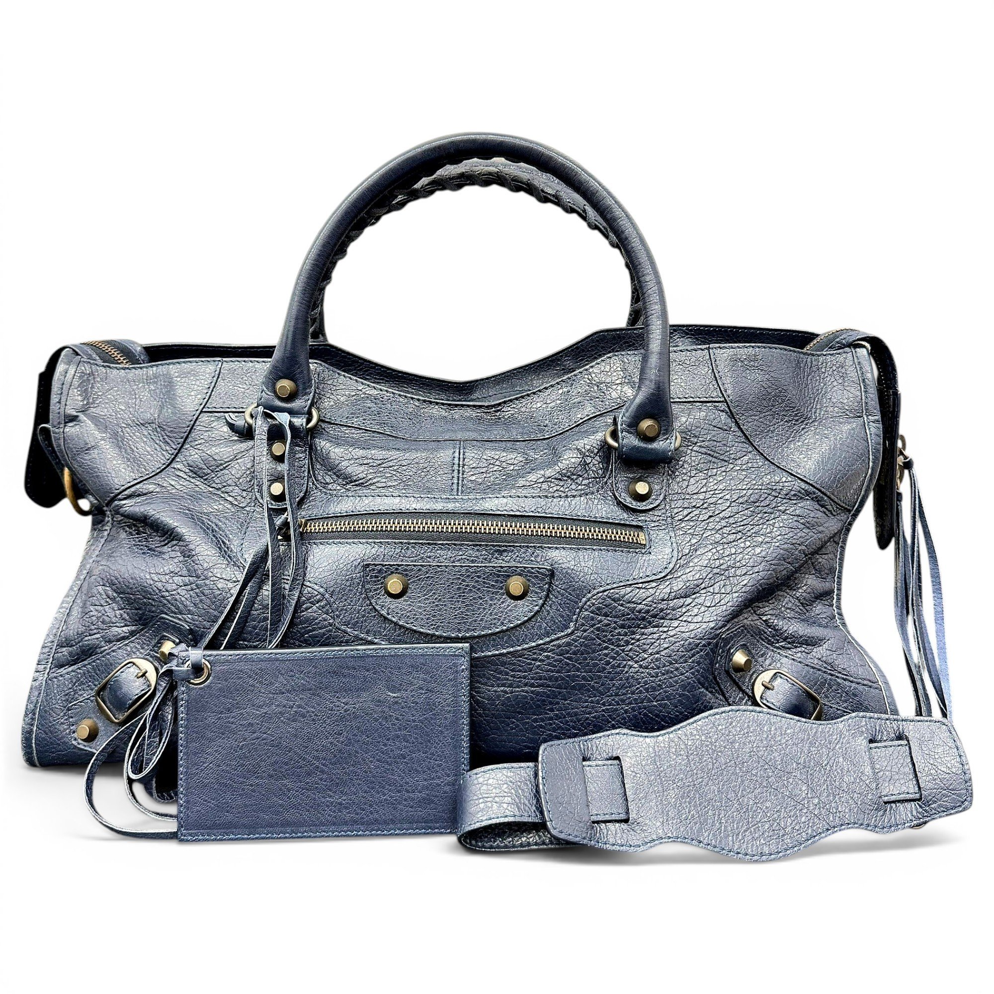 Classic Metalic leather handbag