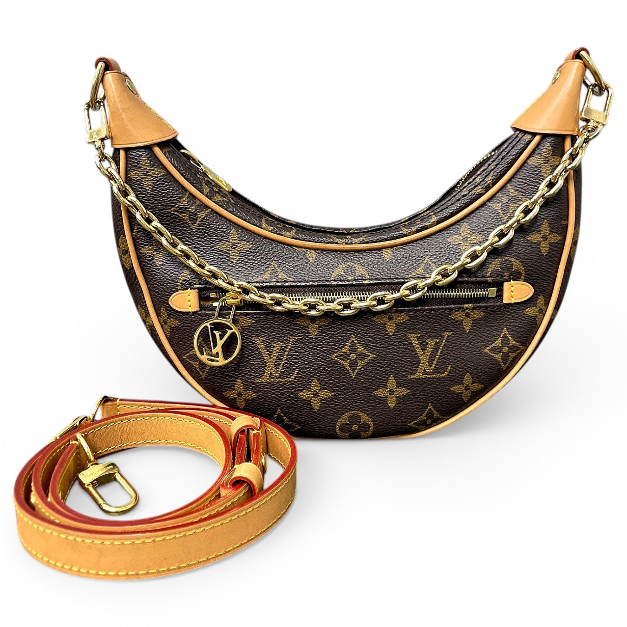 Loop leather handbag