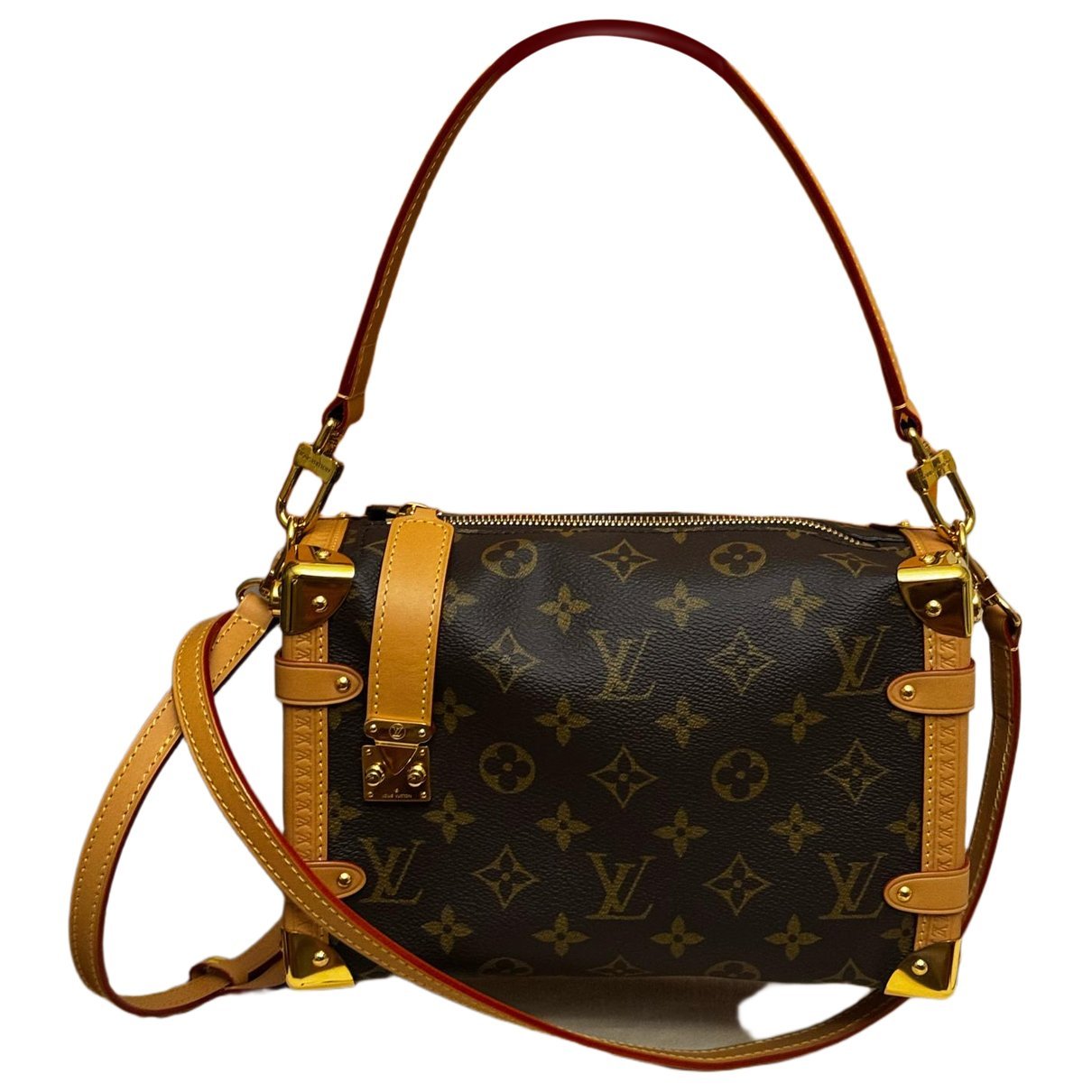 Side Trunk leather handbag