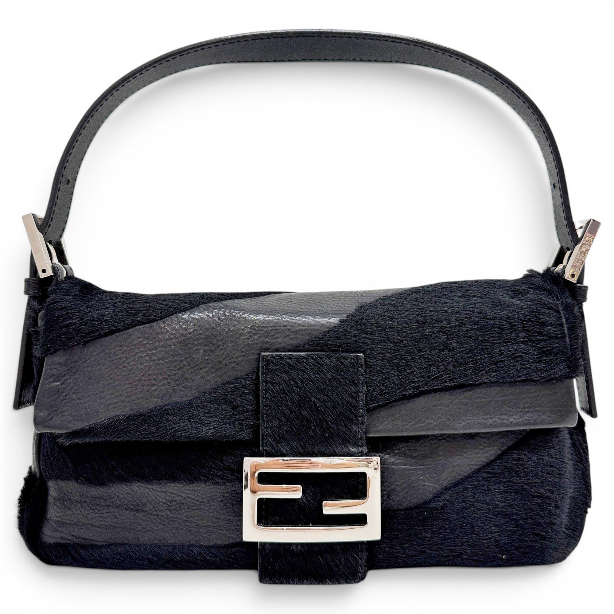 Baguette pony-style calfskin handbag