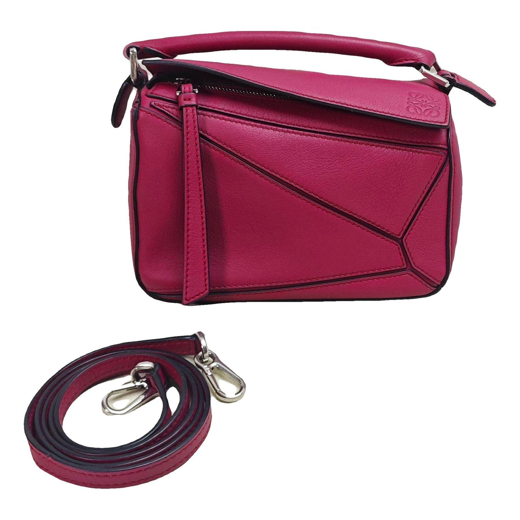 Puzzle leather handbag
