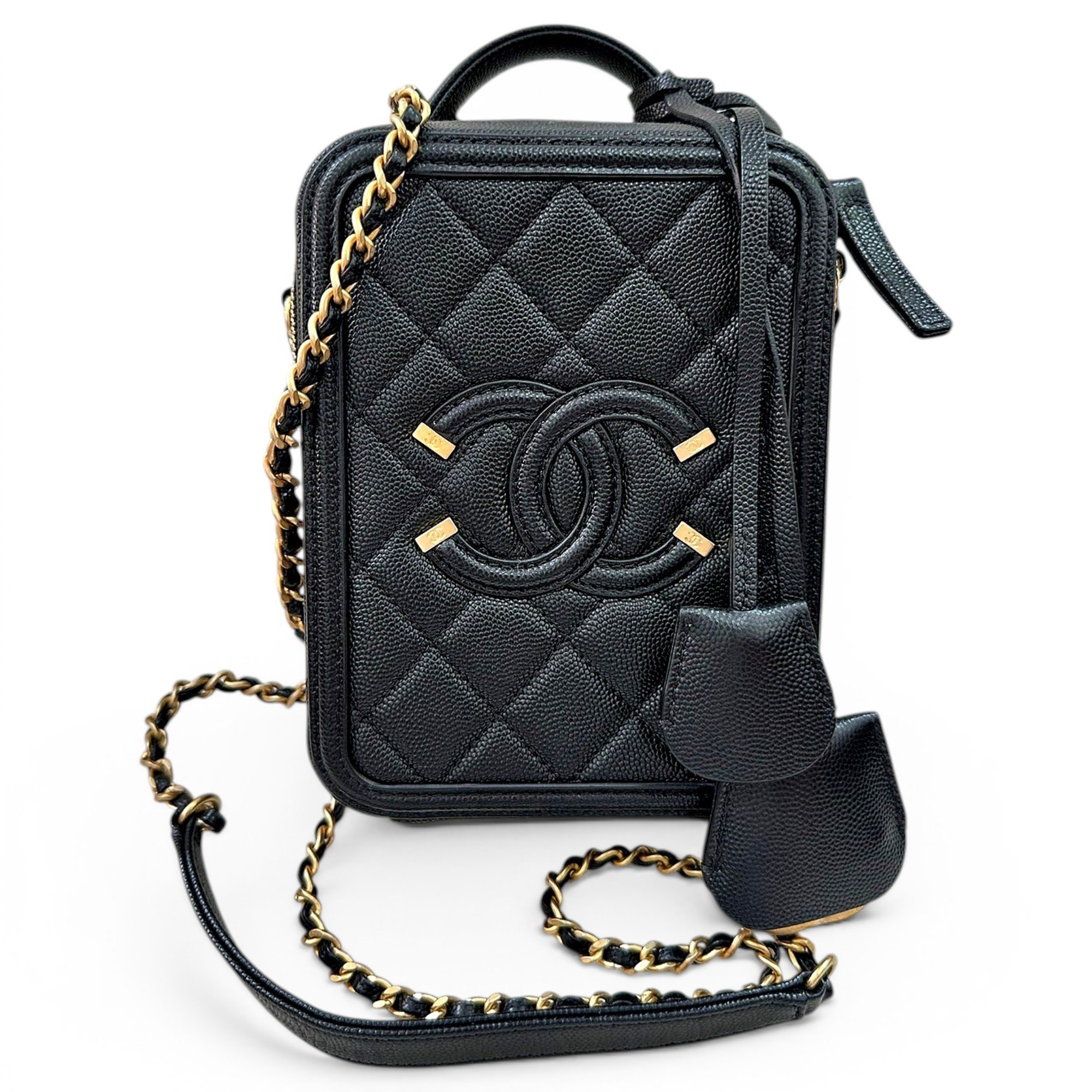 Vanity leather handbag