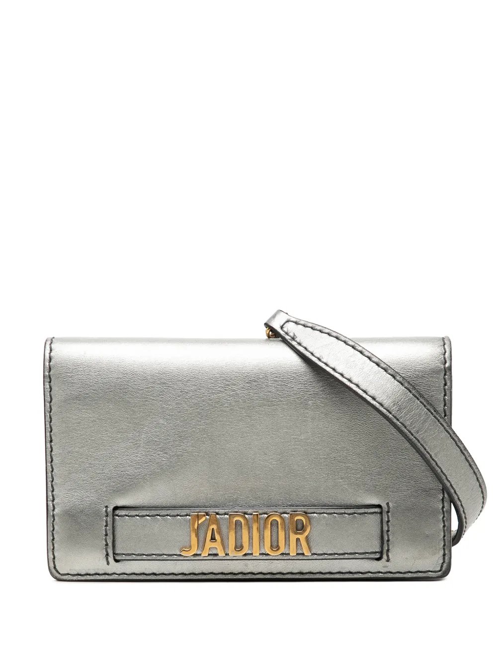 2017 Metallic Calfskin JAdior Clutch with Chain crossbody bag