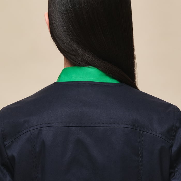 Bleu Noir Cotton Twill Jacket