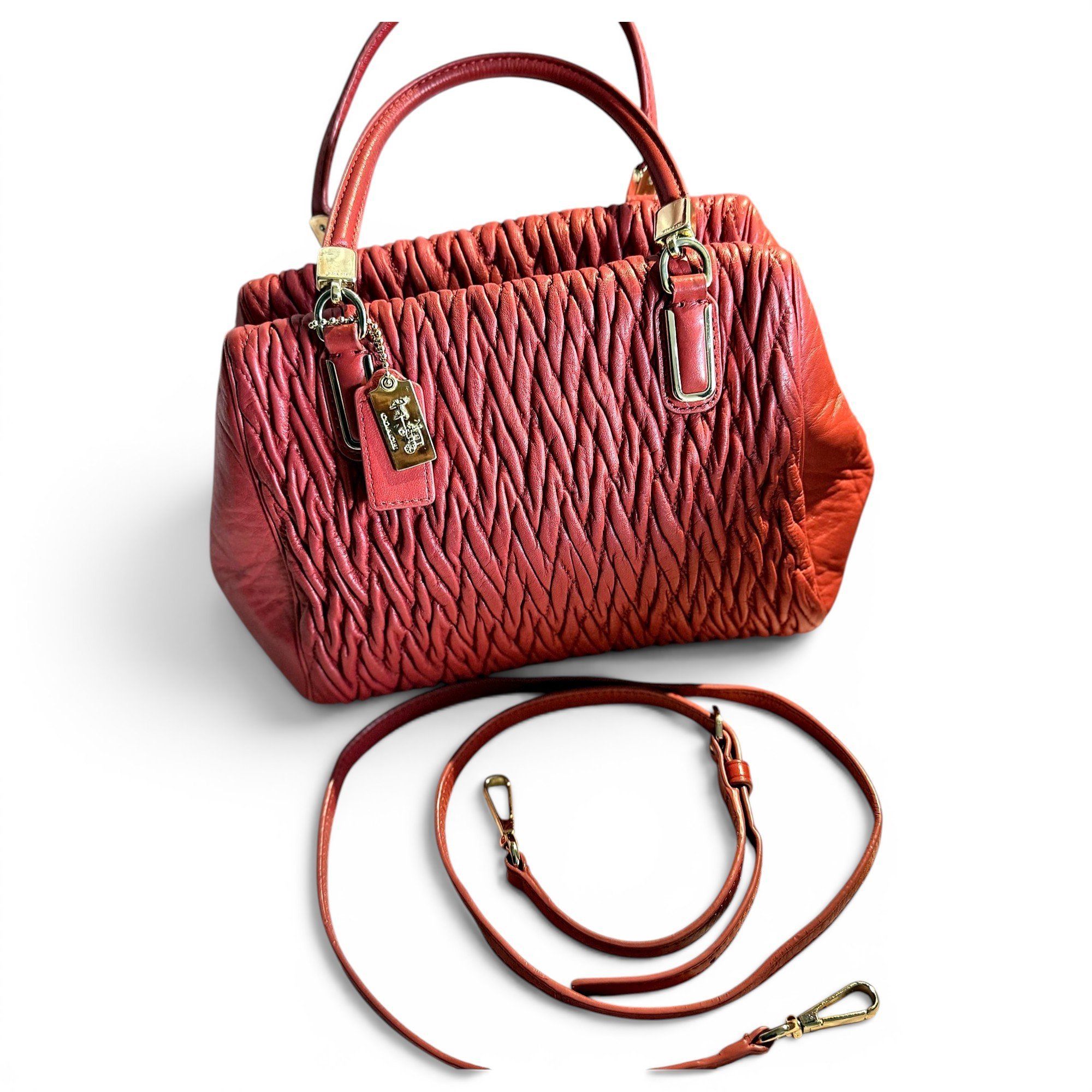 Crossgrain Gathered Kitt Carry All leather satchel
