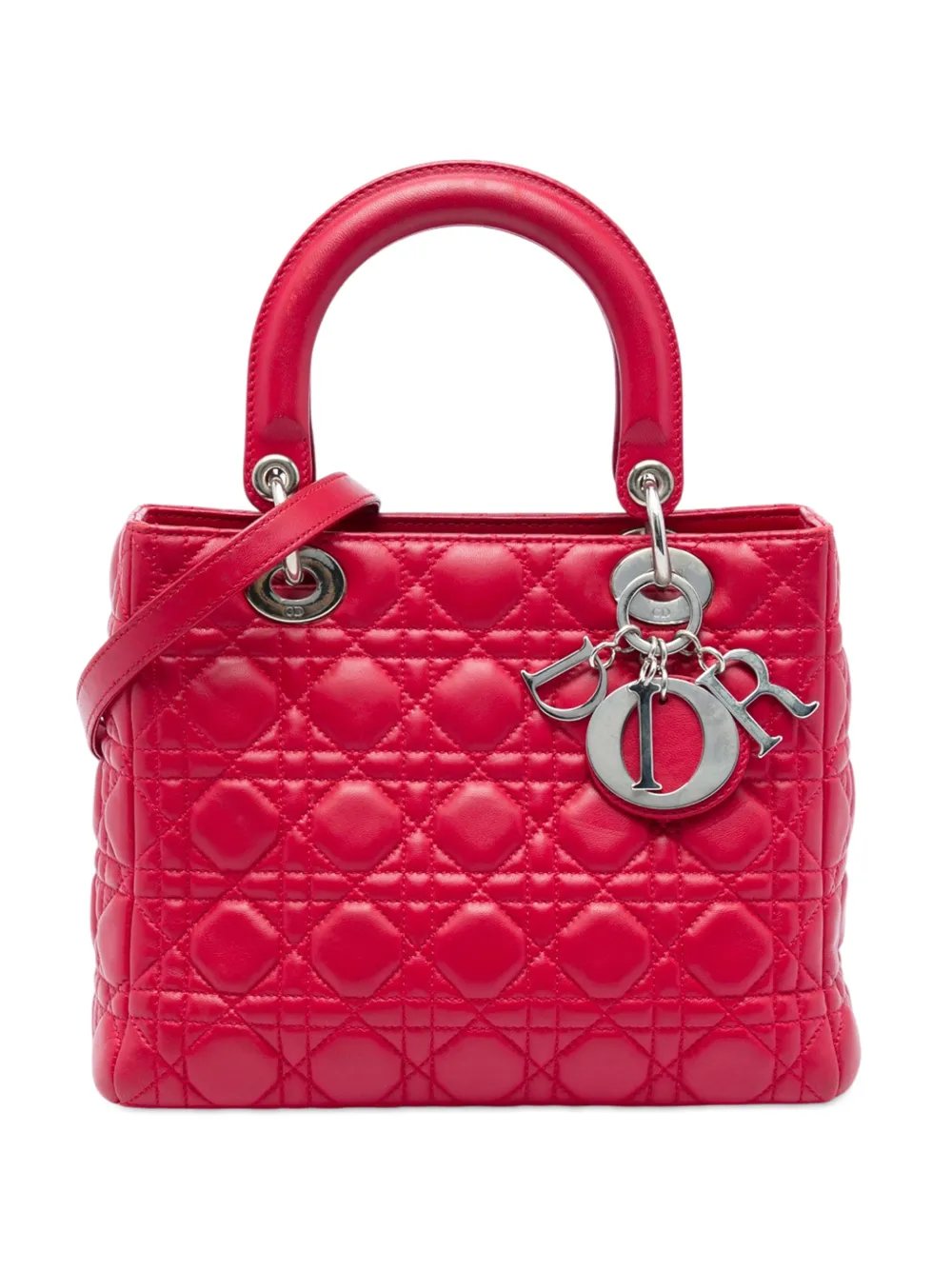 2011 Medium Calfskin Cannage Lady Dior satchel