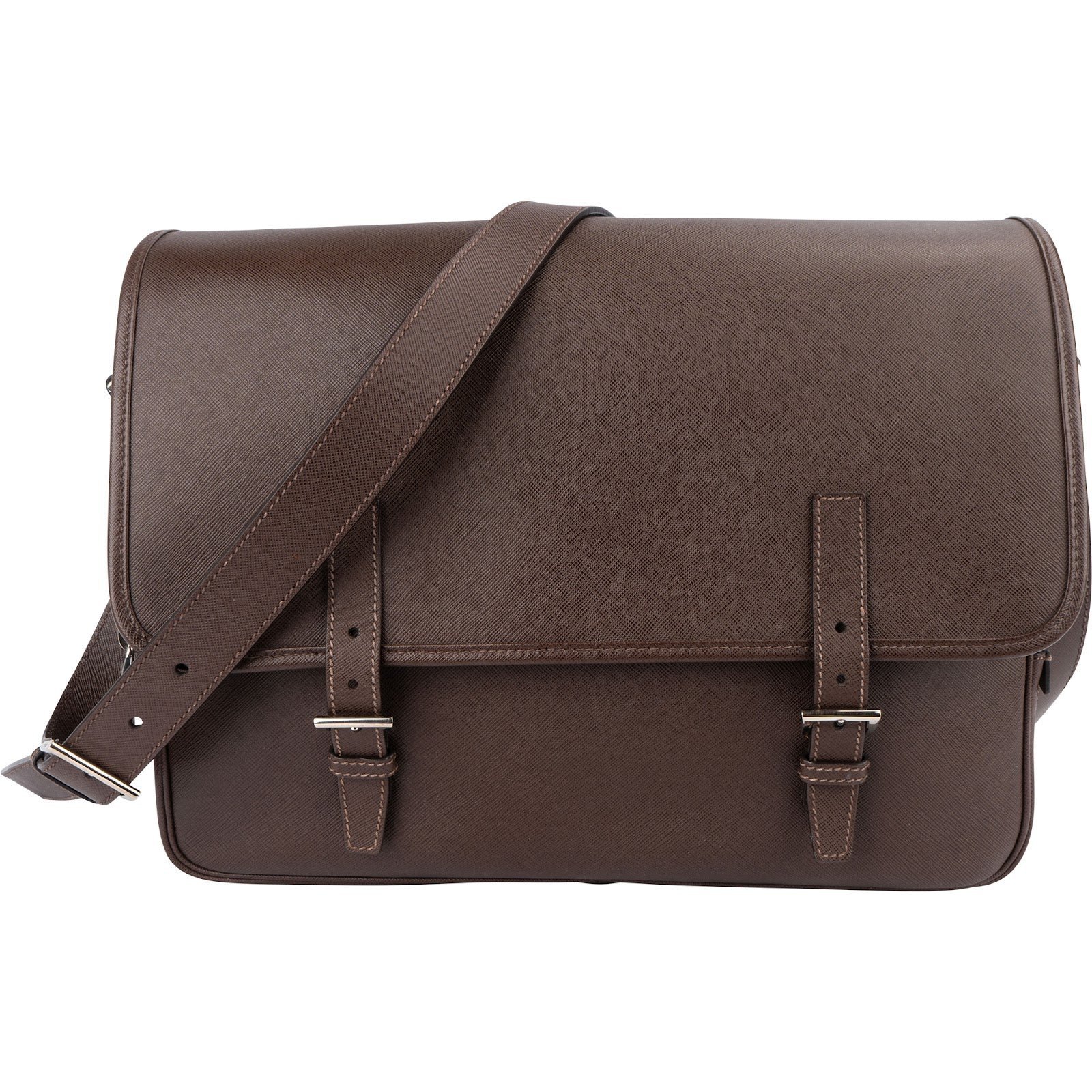 Triangle leather crossbody bag