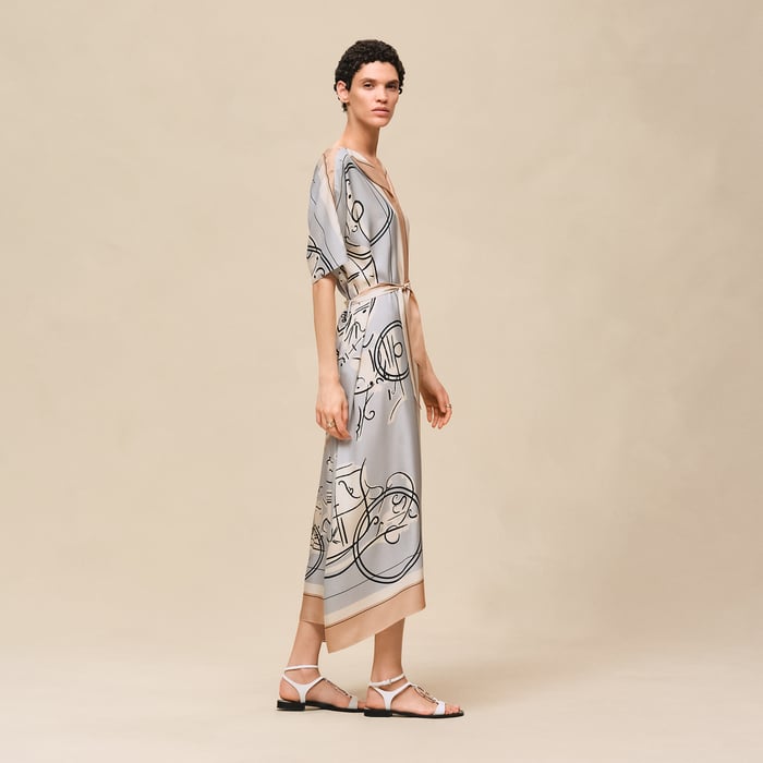 Gris Paruline "Ex-libris a Main Levee" Caftan