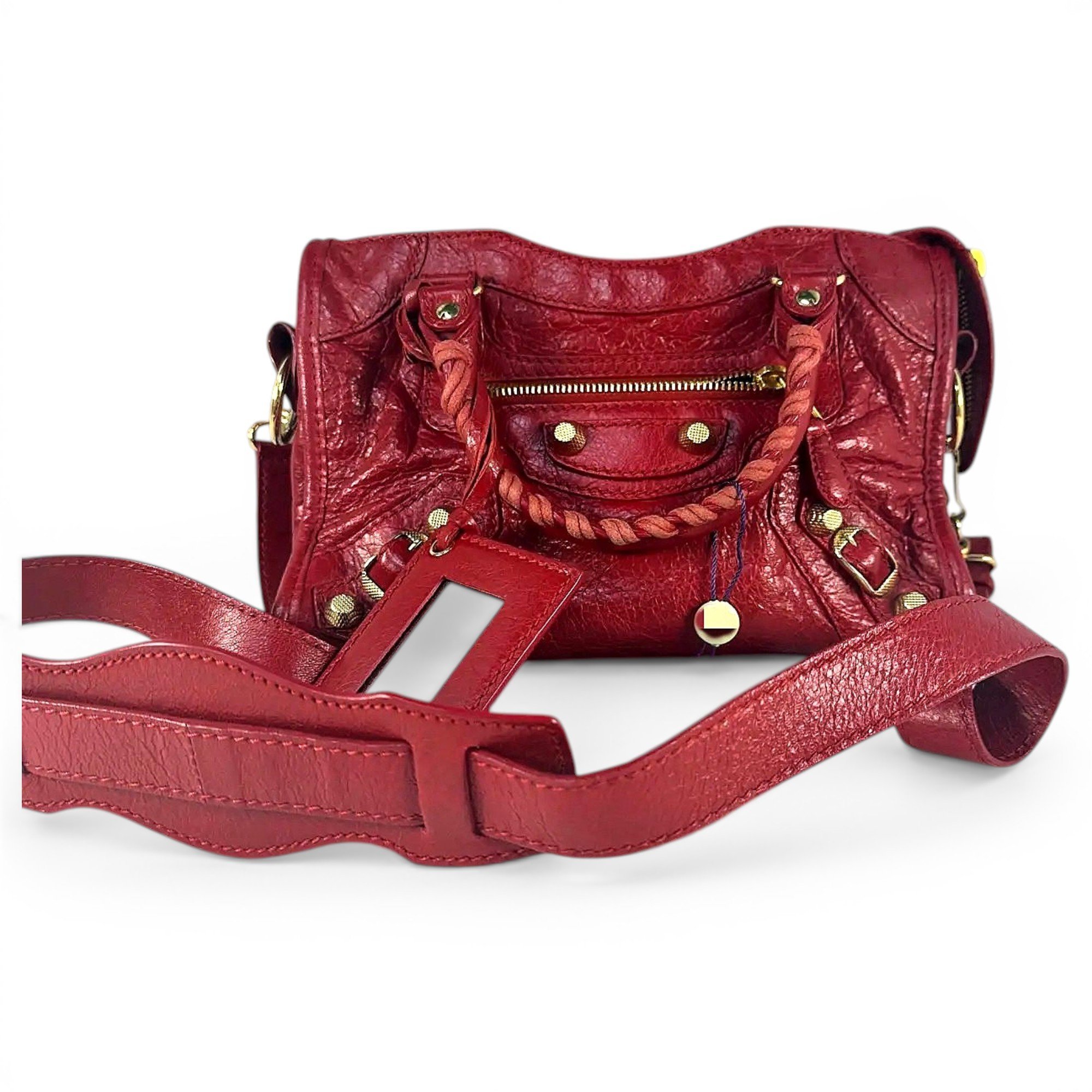 City leather handbag