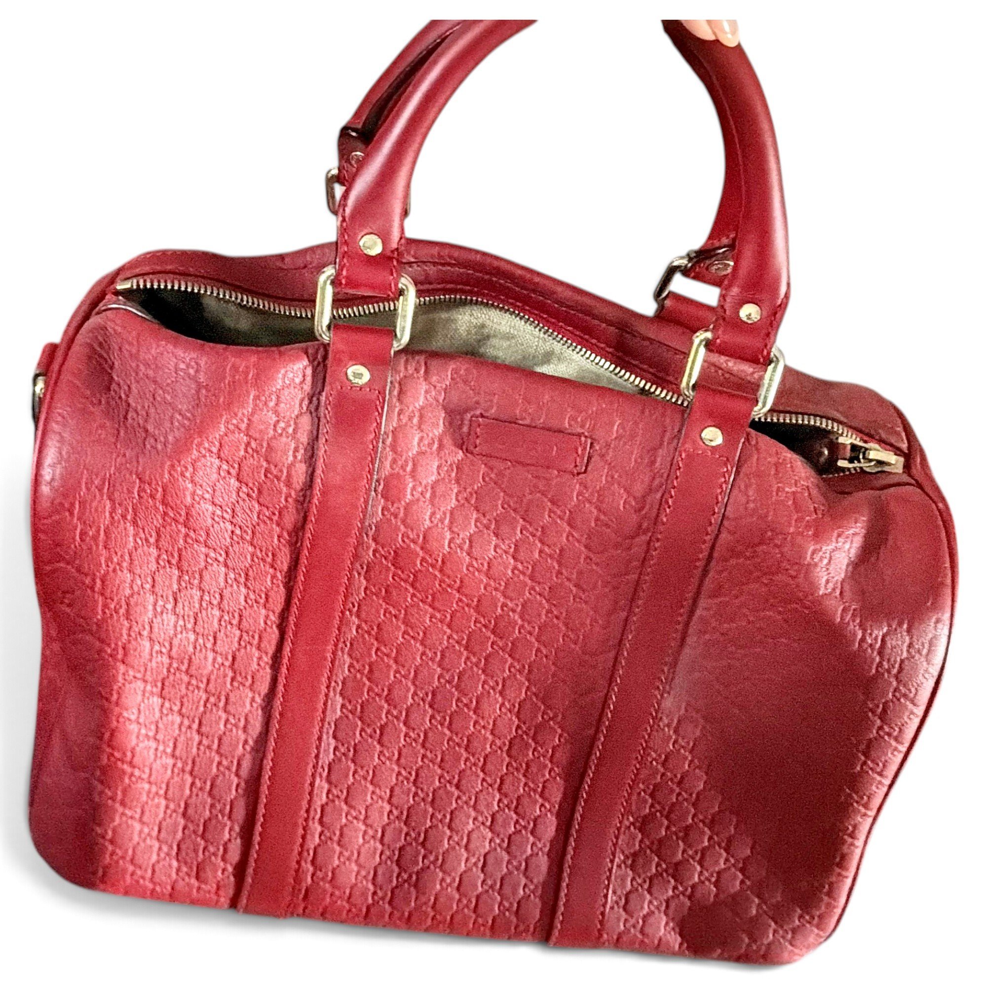 Boston leather bowling bag