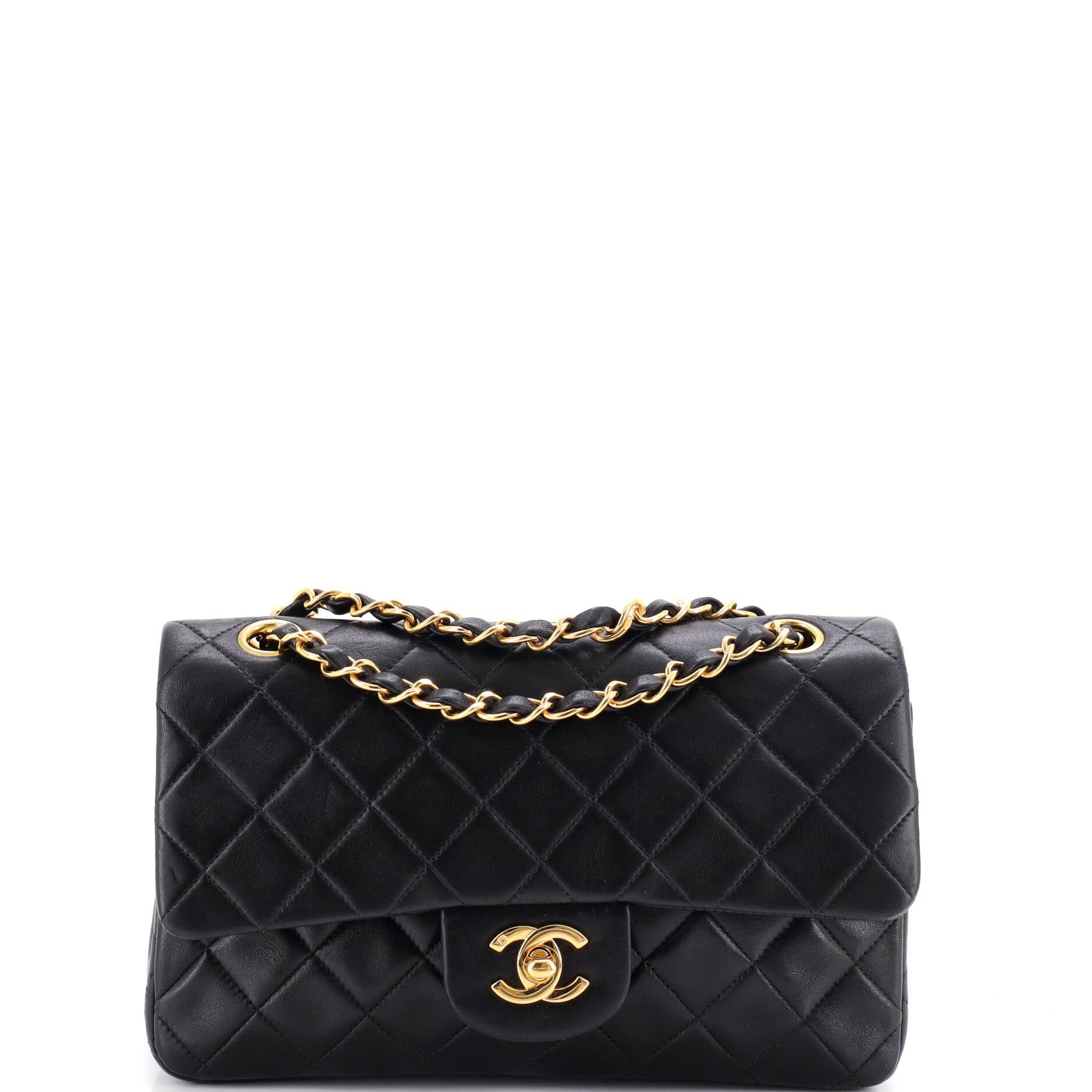 Vintage Classic Double Flap Bag Quilted Lambskin Small