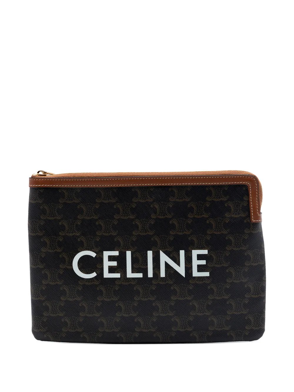 2020 Small Triomphe Coated Canvas clutch bag